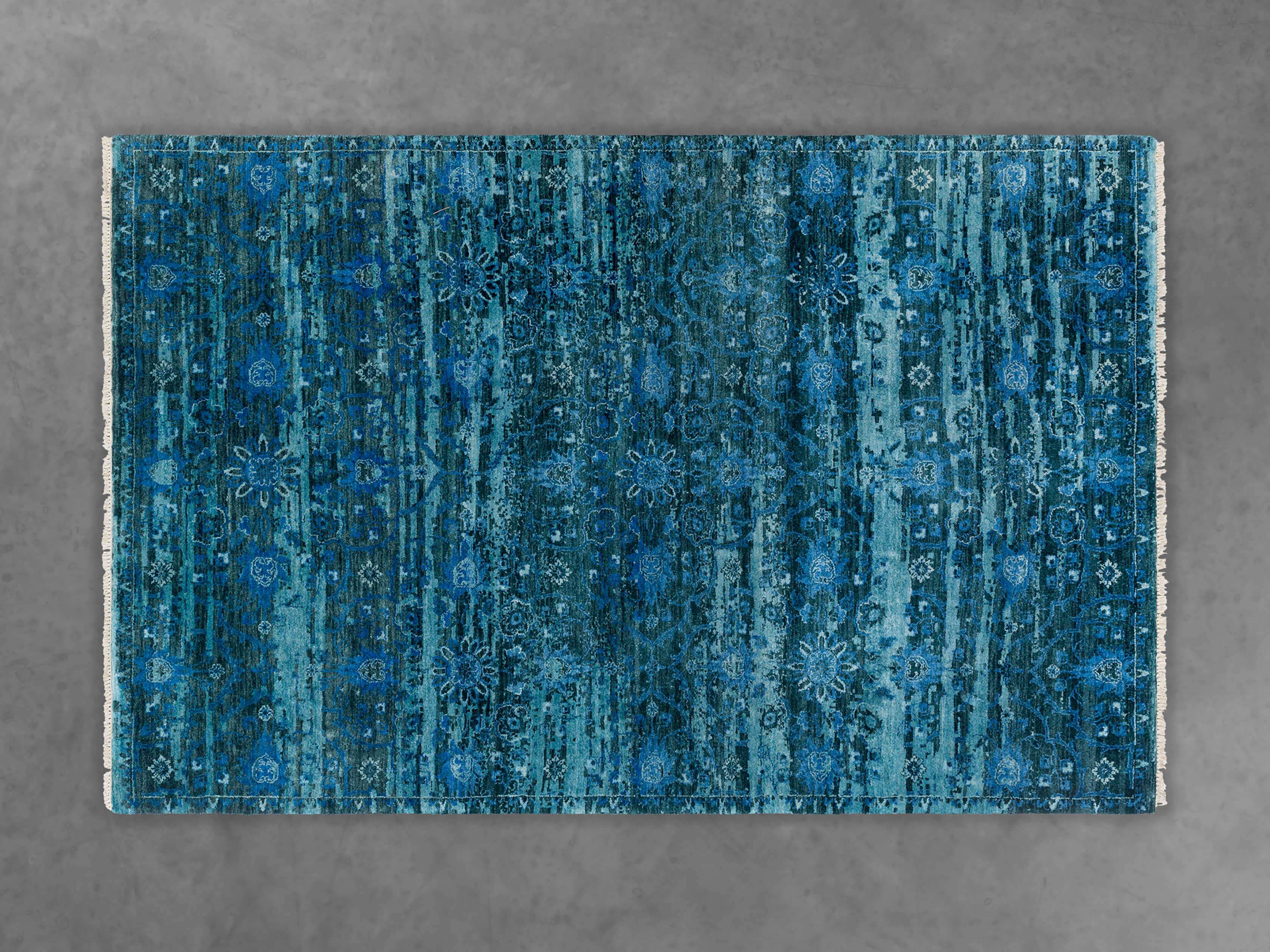 Hestia 5'6" X 8'6" Hand Knotted Medallion Rug In Blue