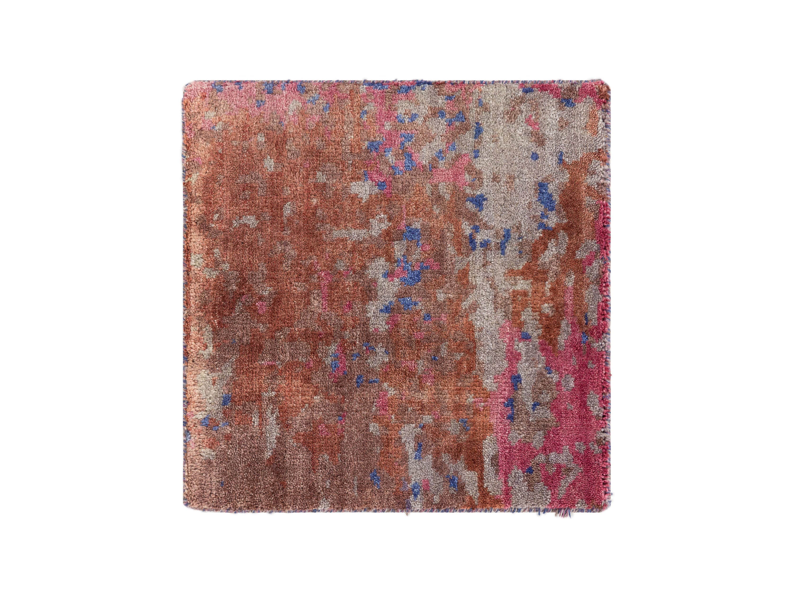Hideko Hand Knotted Solid 18" Rug Swatch In Violet