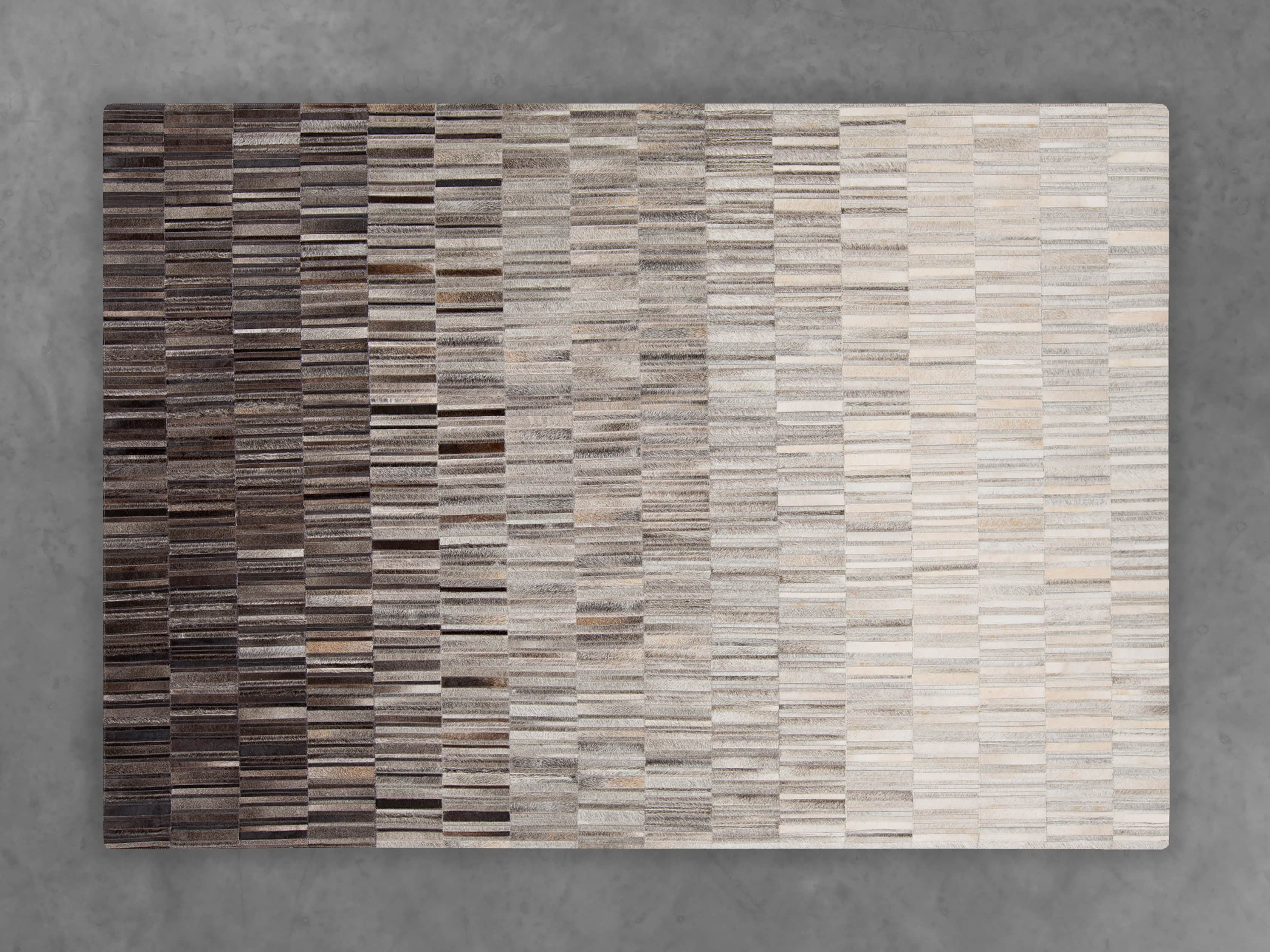 HAMLIN OMBRE 5' X 8' HAIR ON HIDE GEOMETRIC RUG