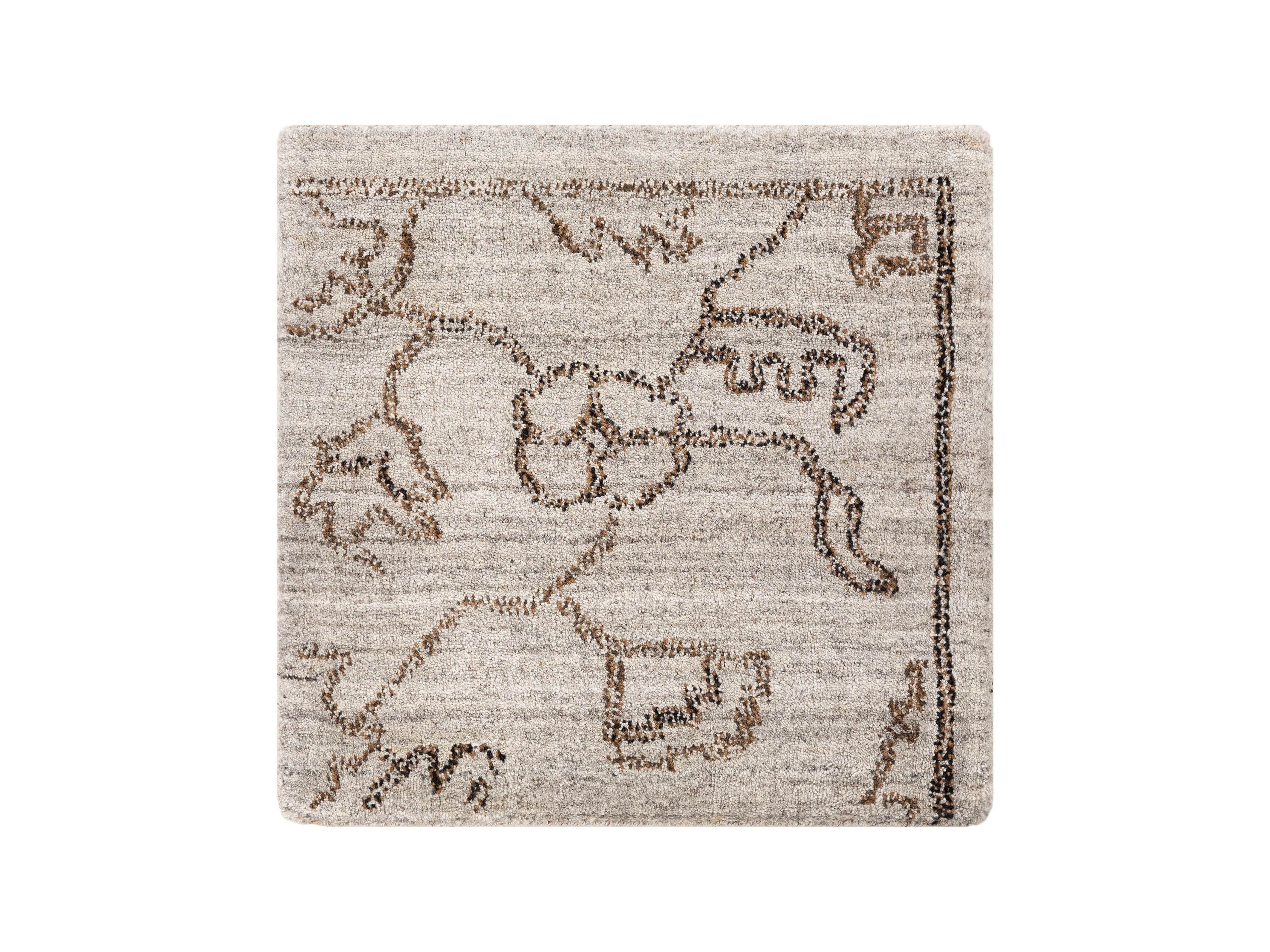 Jaden Hand Loomed Rug Swatch in Light Grey, slide 1 of 1