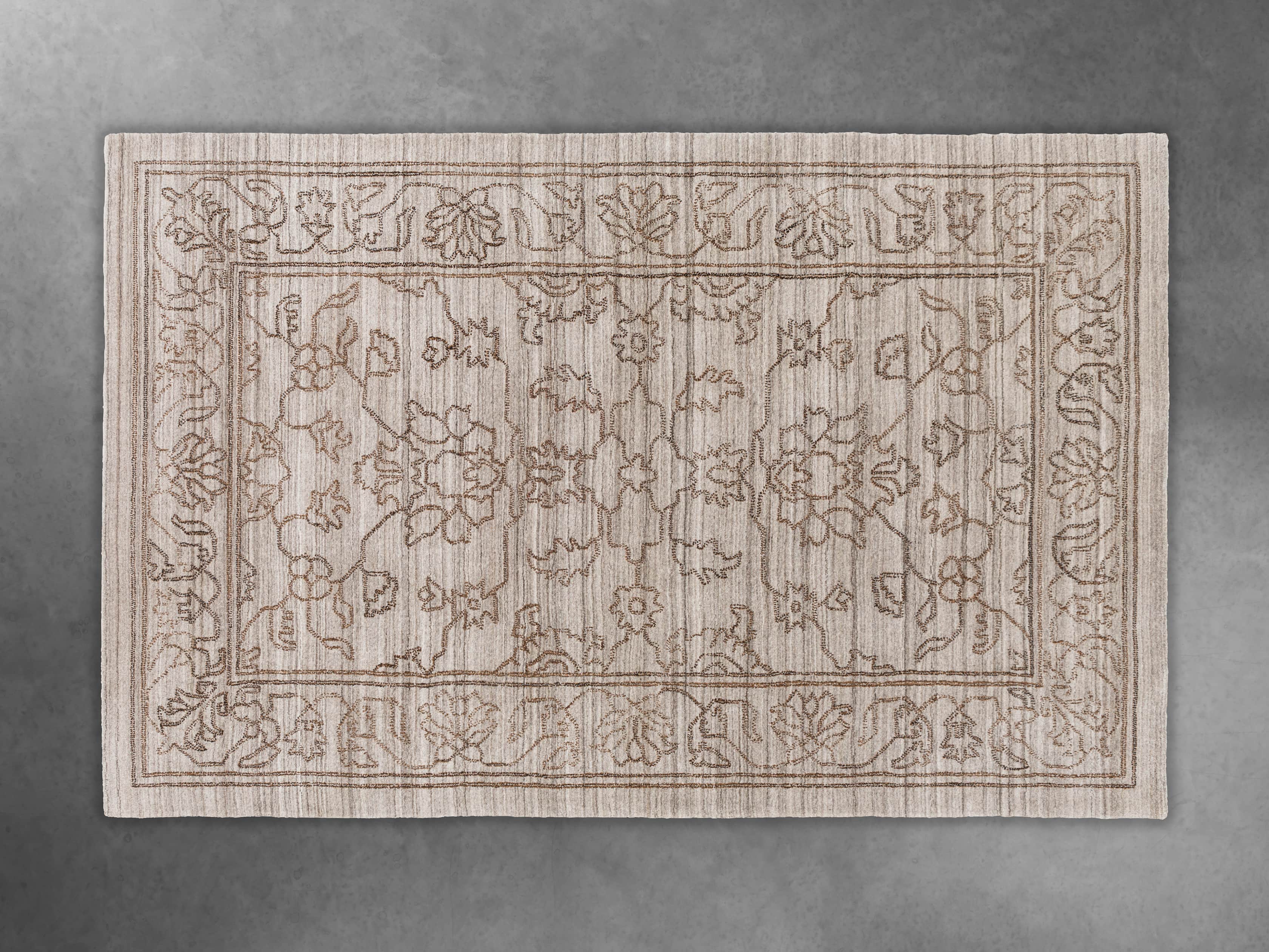 Jaden 4' X 6' Hand Loomed Rug in Light Grey