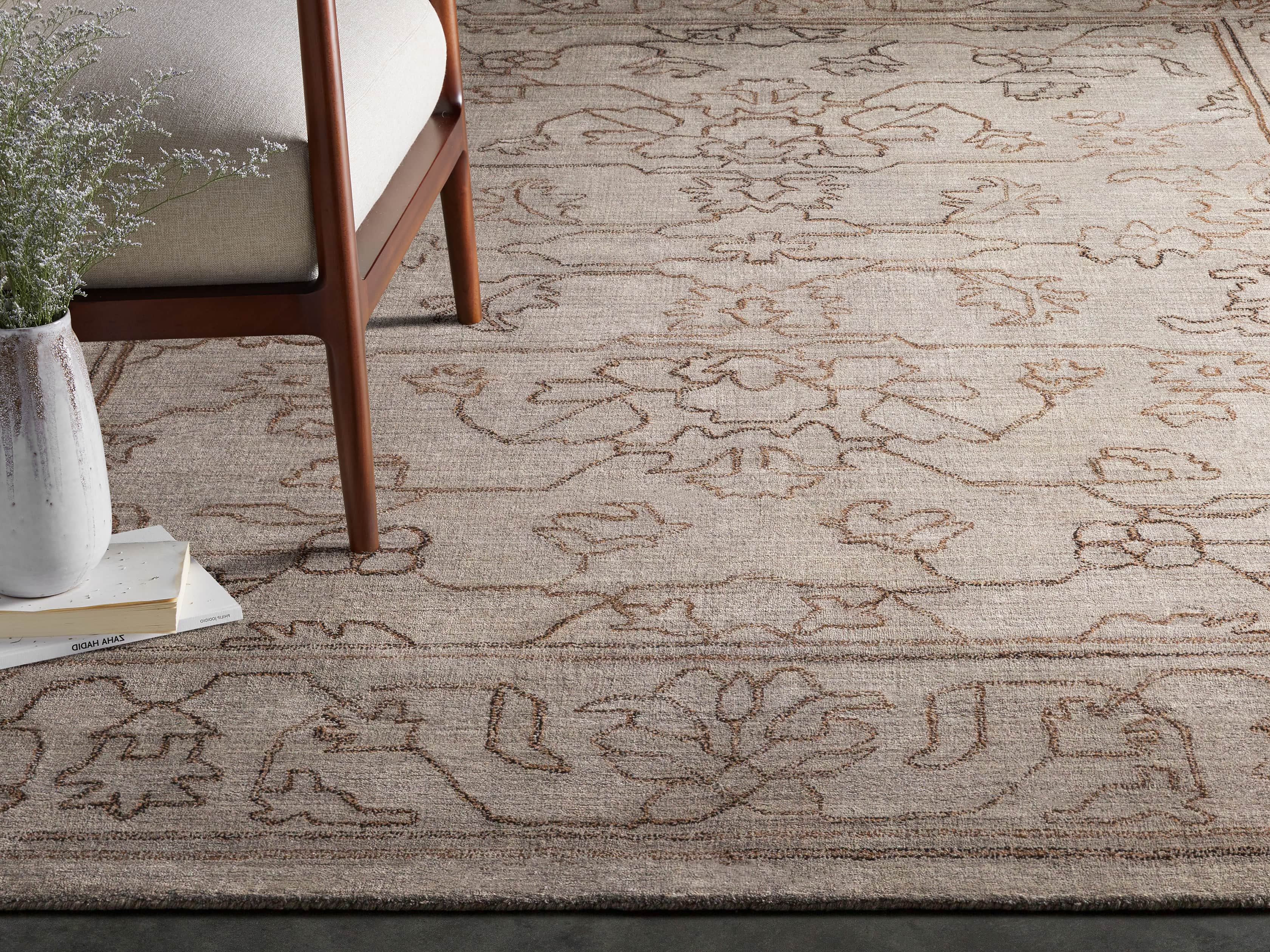 Jaden 4' X 6' Hand Loomed Rug in Light Grey, slide 1 of 4