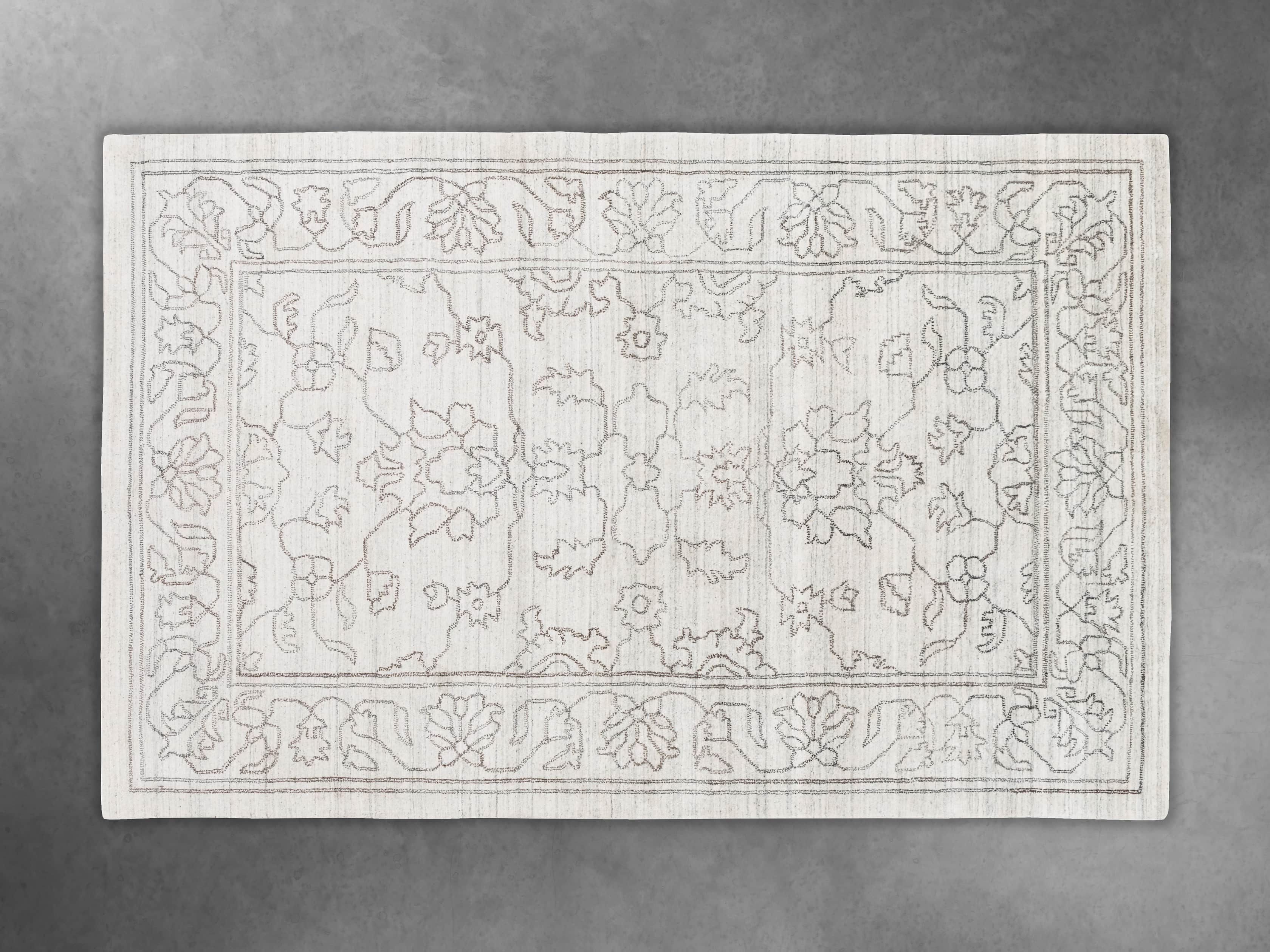 Jaden 4' X 6' Hand Loomed Rug in Silver