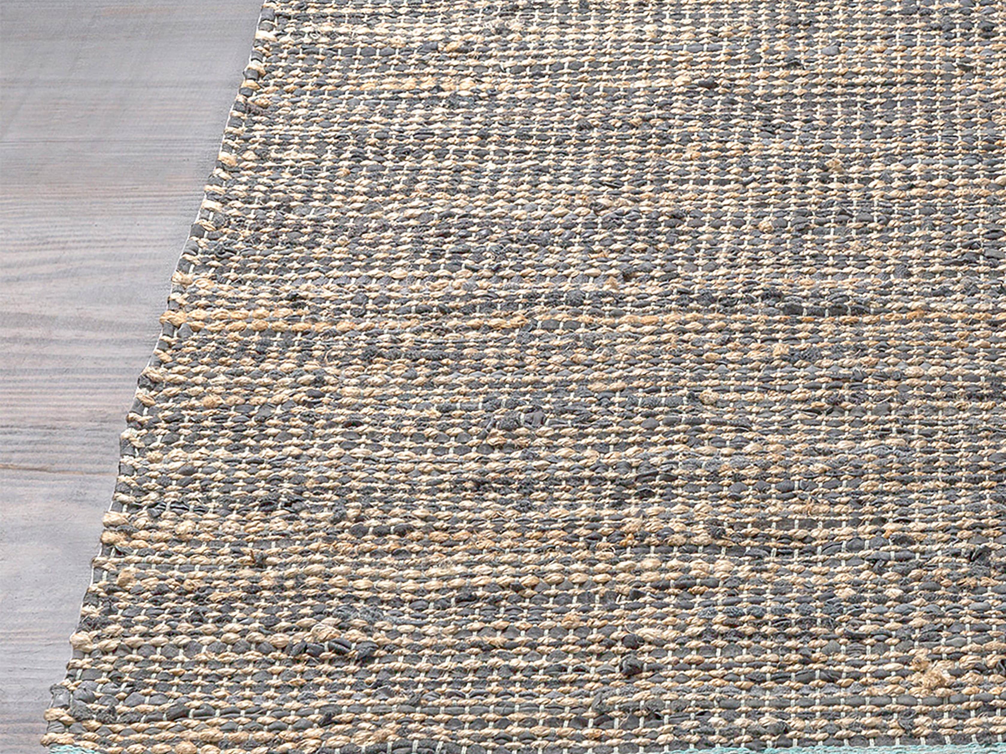 Joelle 5' X 8' Natural Fiber Solid Rug In Slate