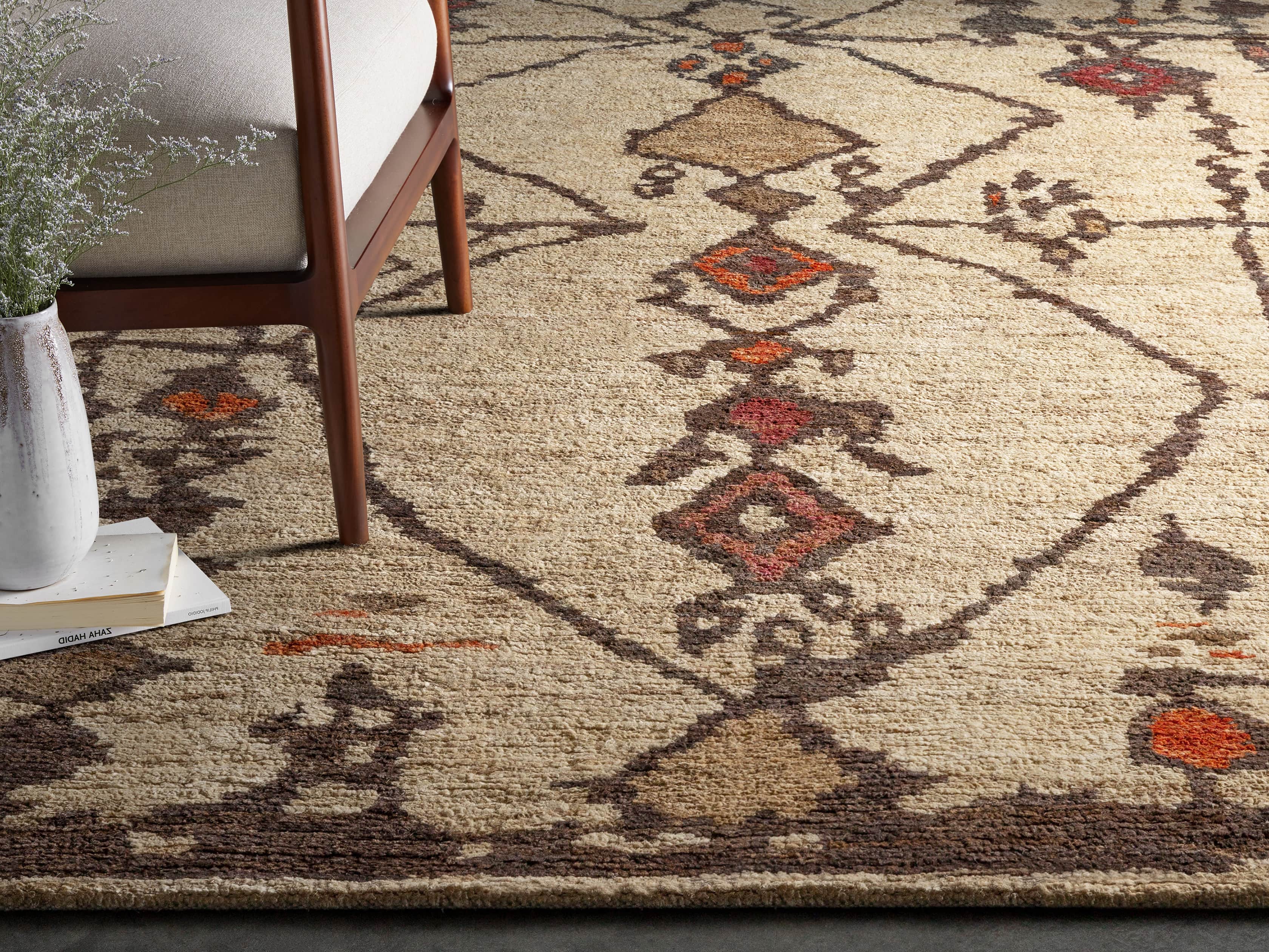 Naria 8' x 10' Hand-Knotted Rug in Rust, slide 1 of 7