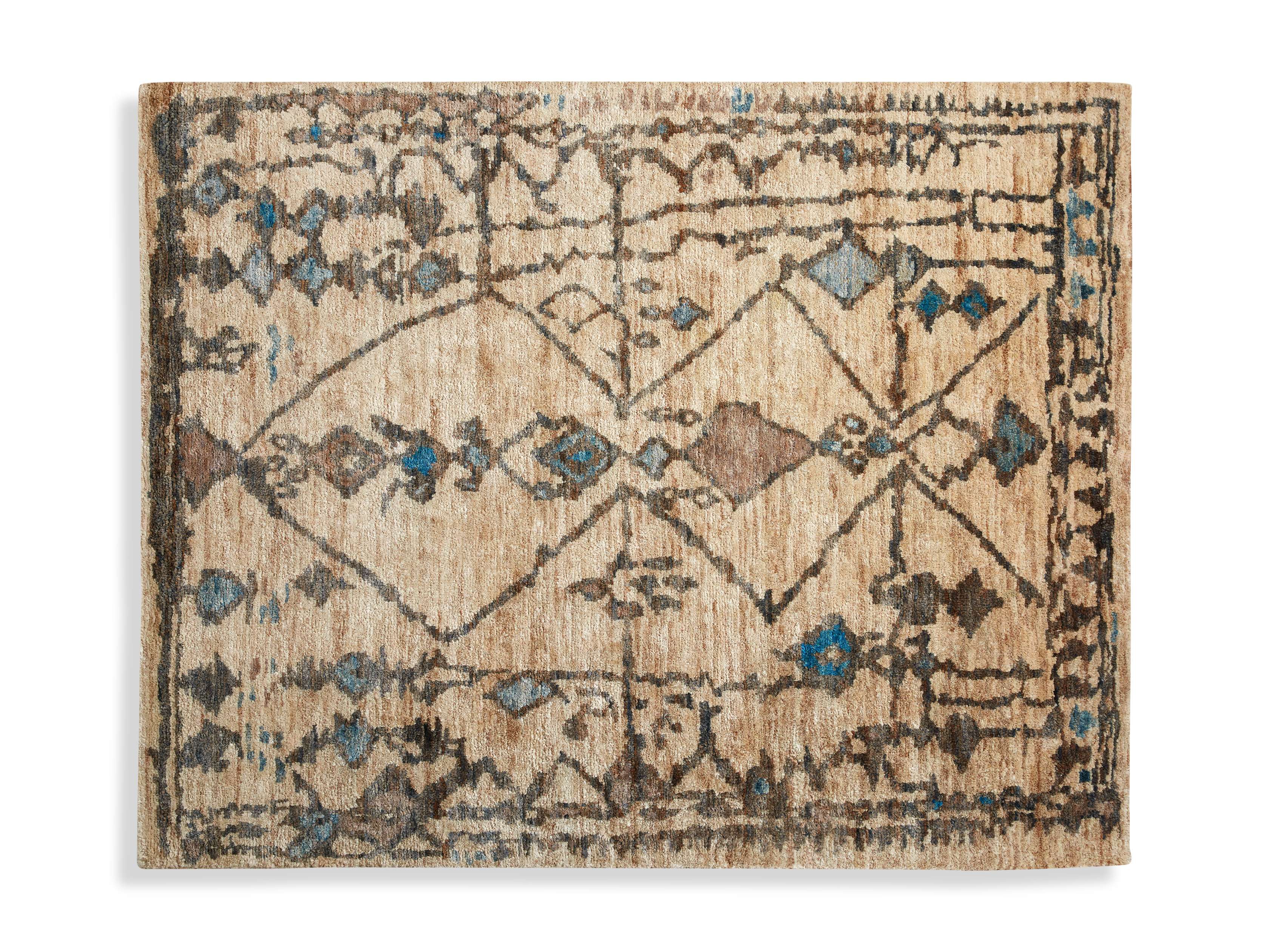 Naria 6' x 9' Hand-Knotted Rug in Turquoise