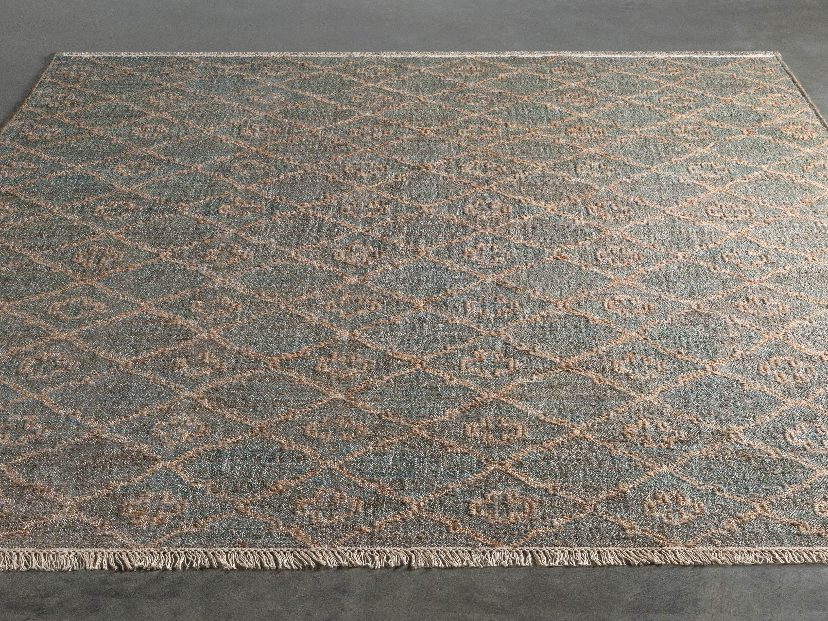 Rosine 6' X 9' Natural Fiber Medallion Rug In Moss
