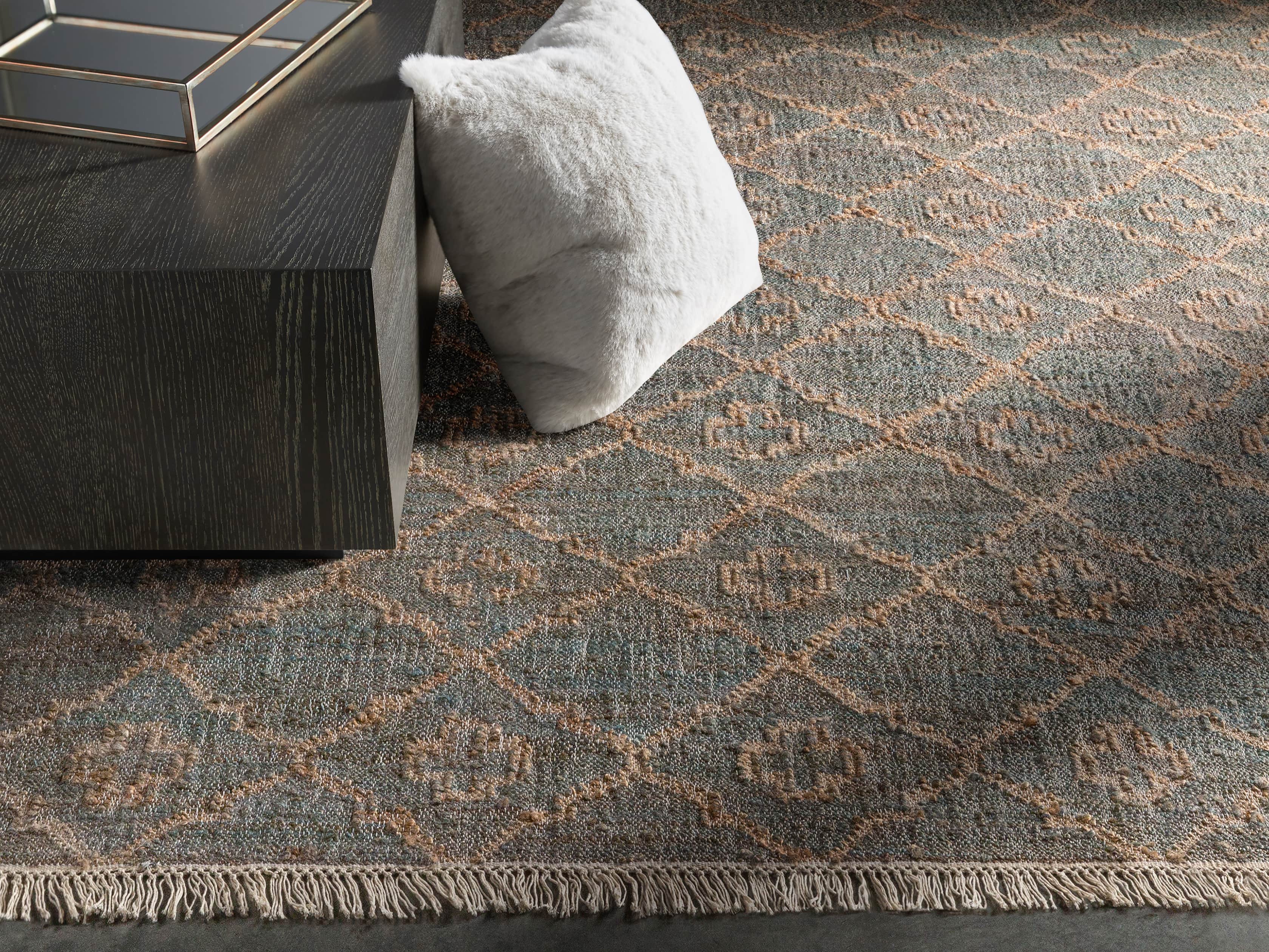 Rosine 6' X 9' Natural Fiber Medallion Rug In Moss