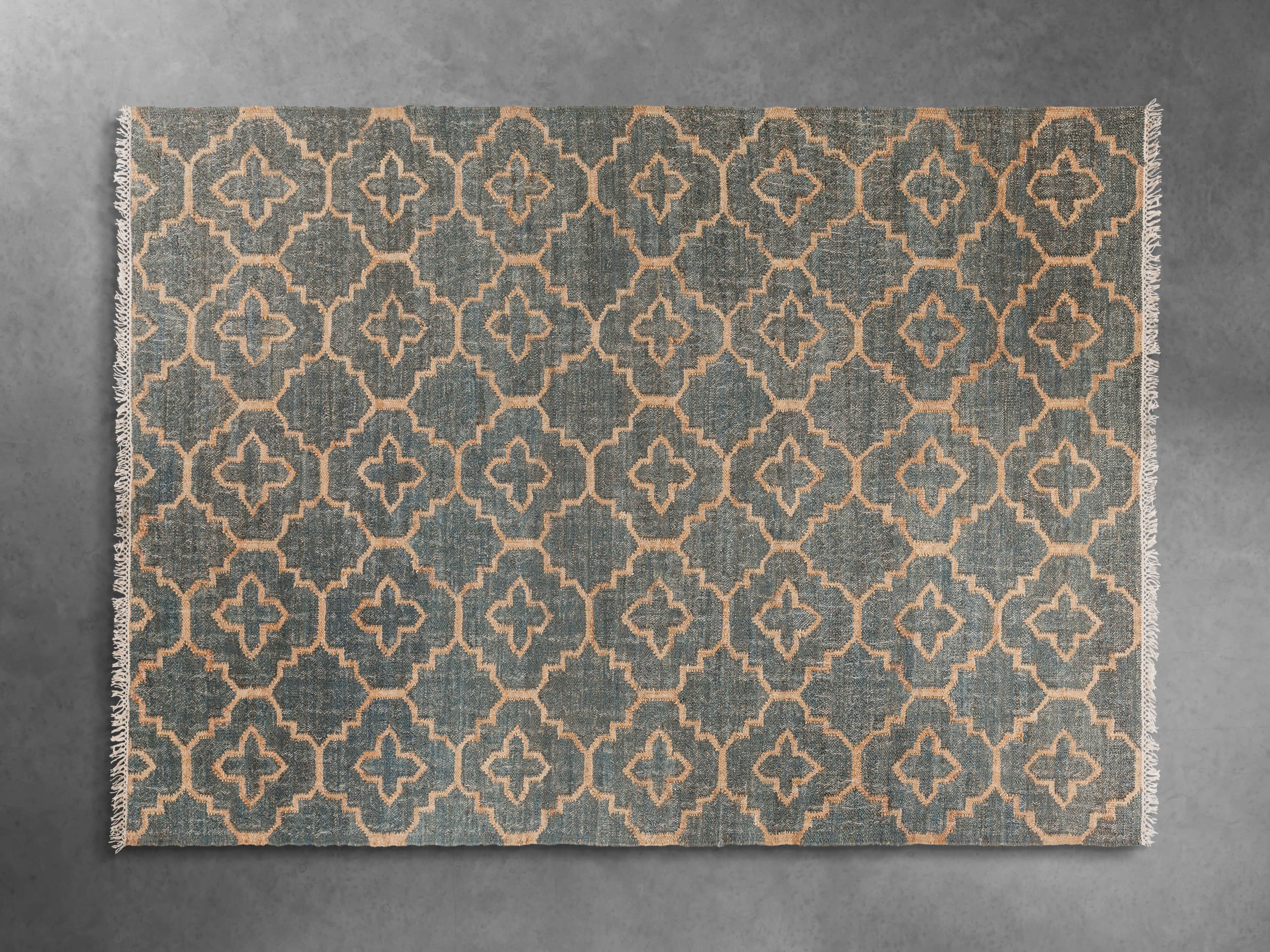 Rosine 6' X 9' Natural Fiber Medallion Rug In Moss