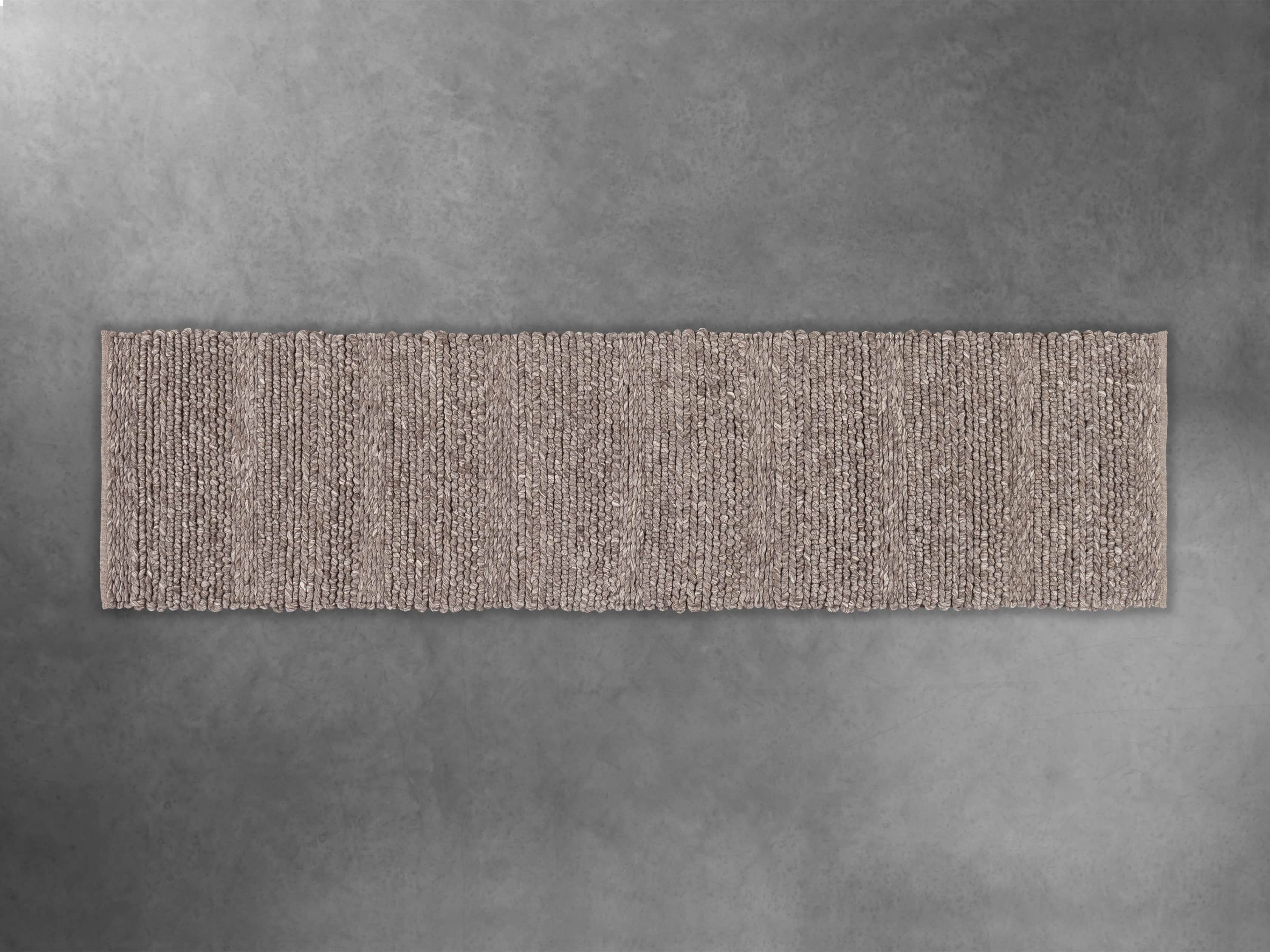 Solana Hand Woven 2'6" x 10' Runner in Grey