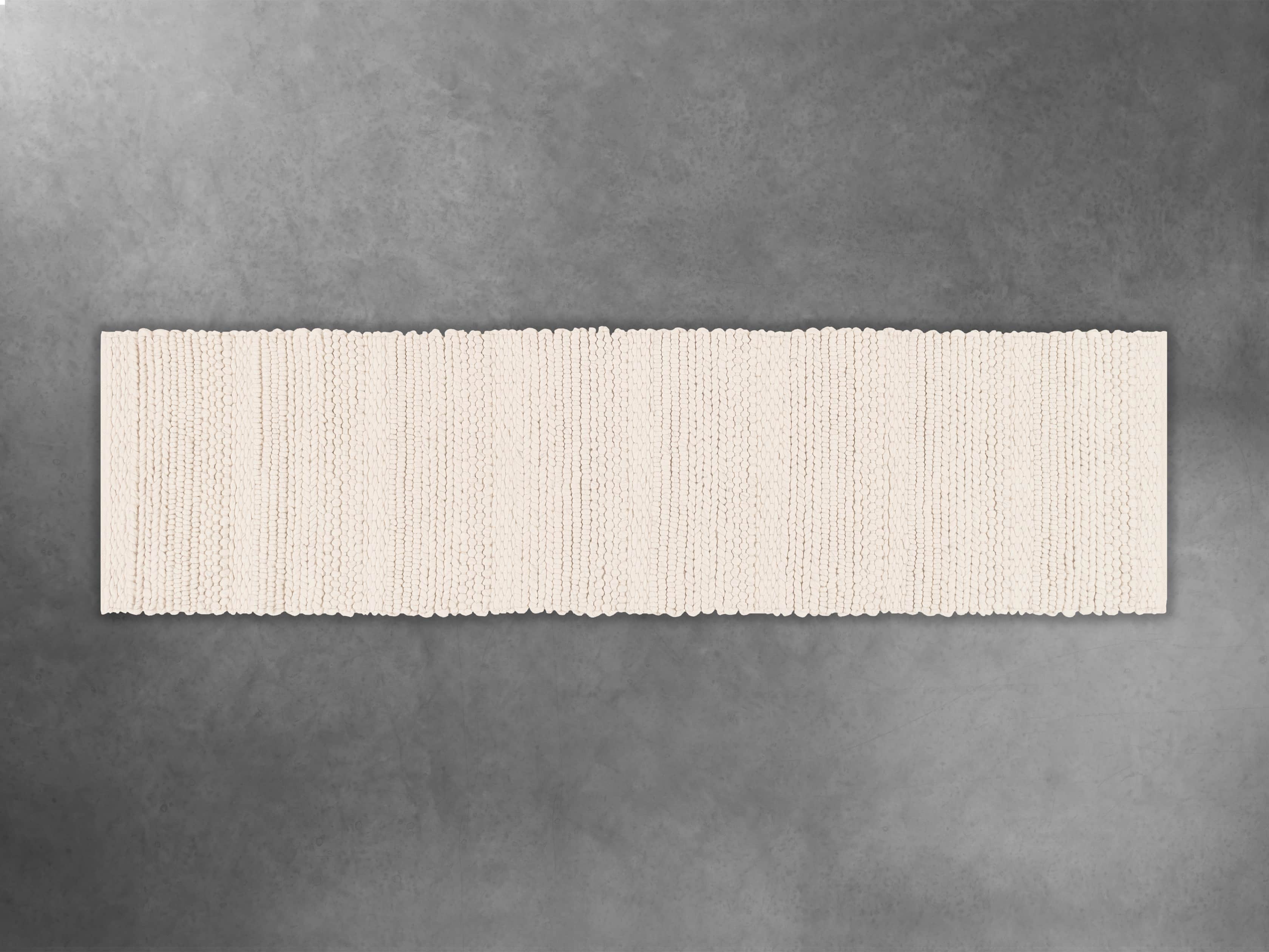 Solana Hand Woven 2'6" x 10' Runner in Ivory