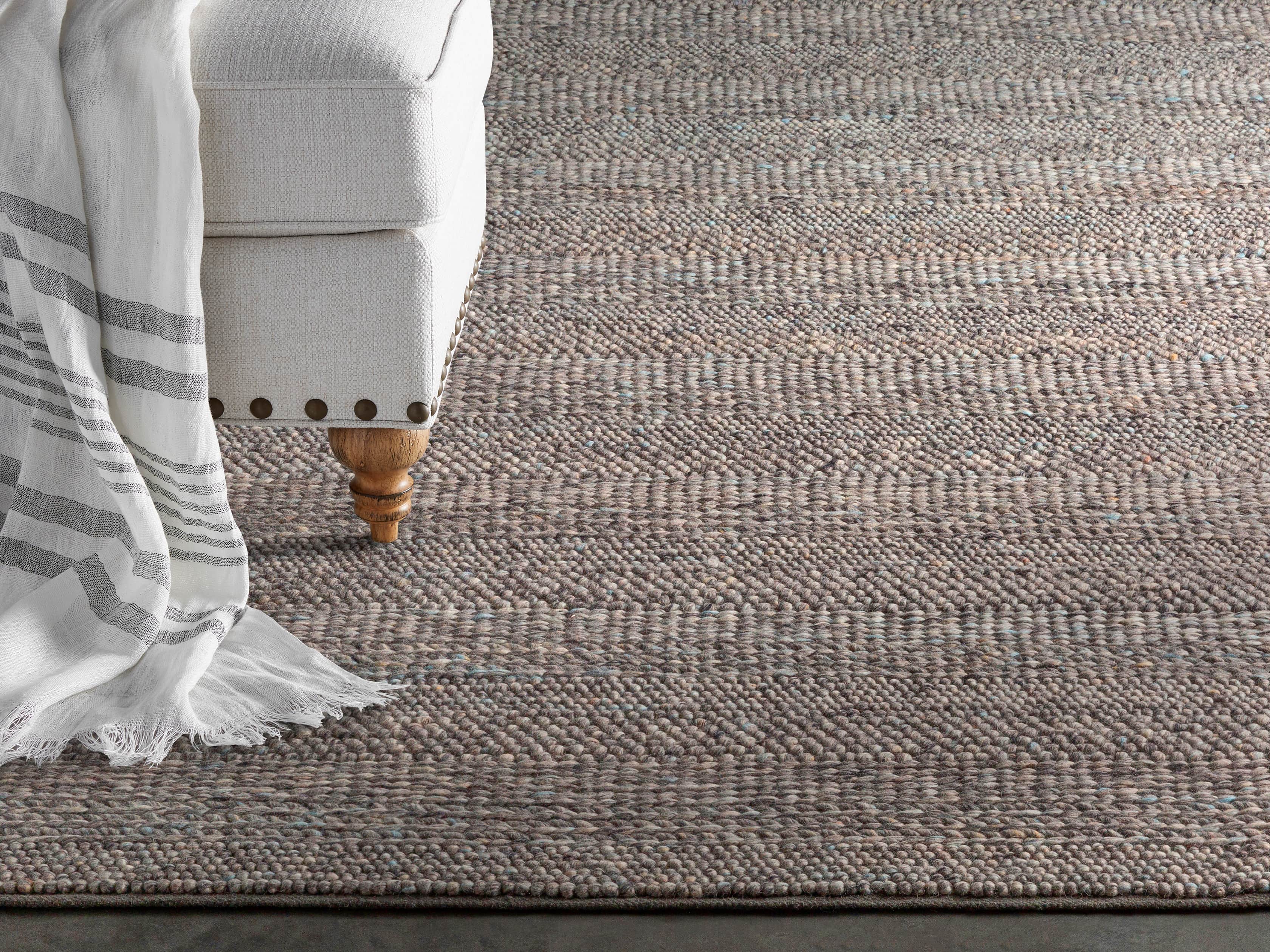 Solana 3' X 5' Hand Woven Rug in Grey, slide 1 of 3