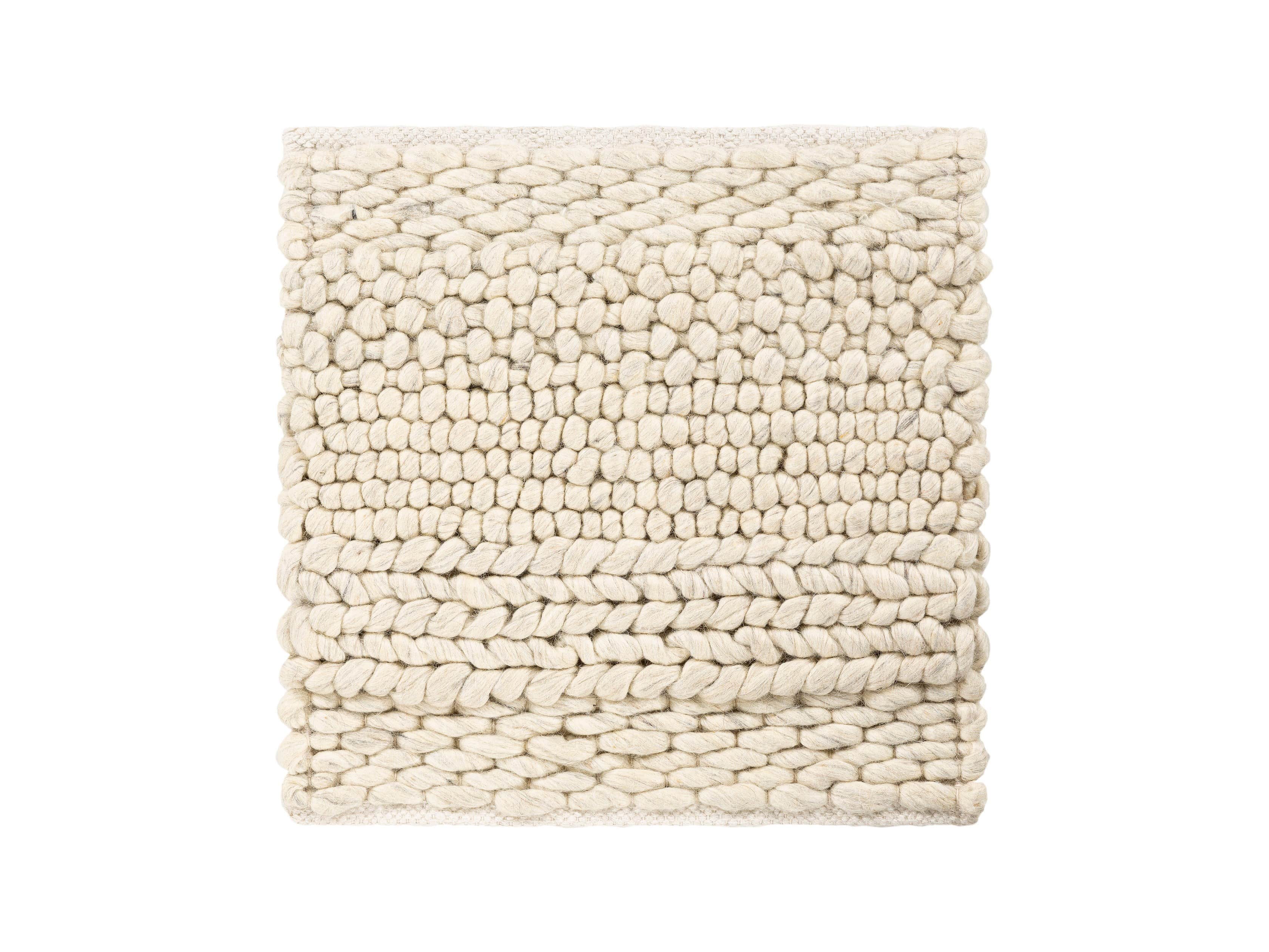 Solana Hand Woven 18" Rug Swatch in Ivory, slide 1 of 1