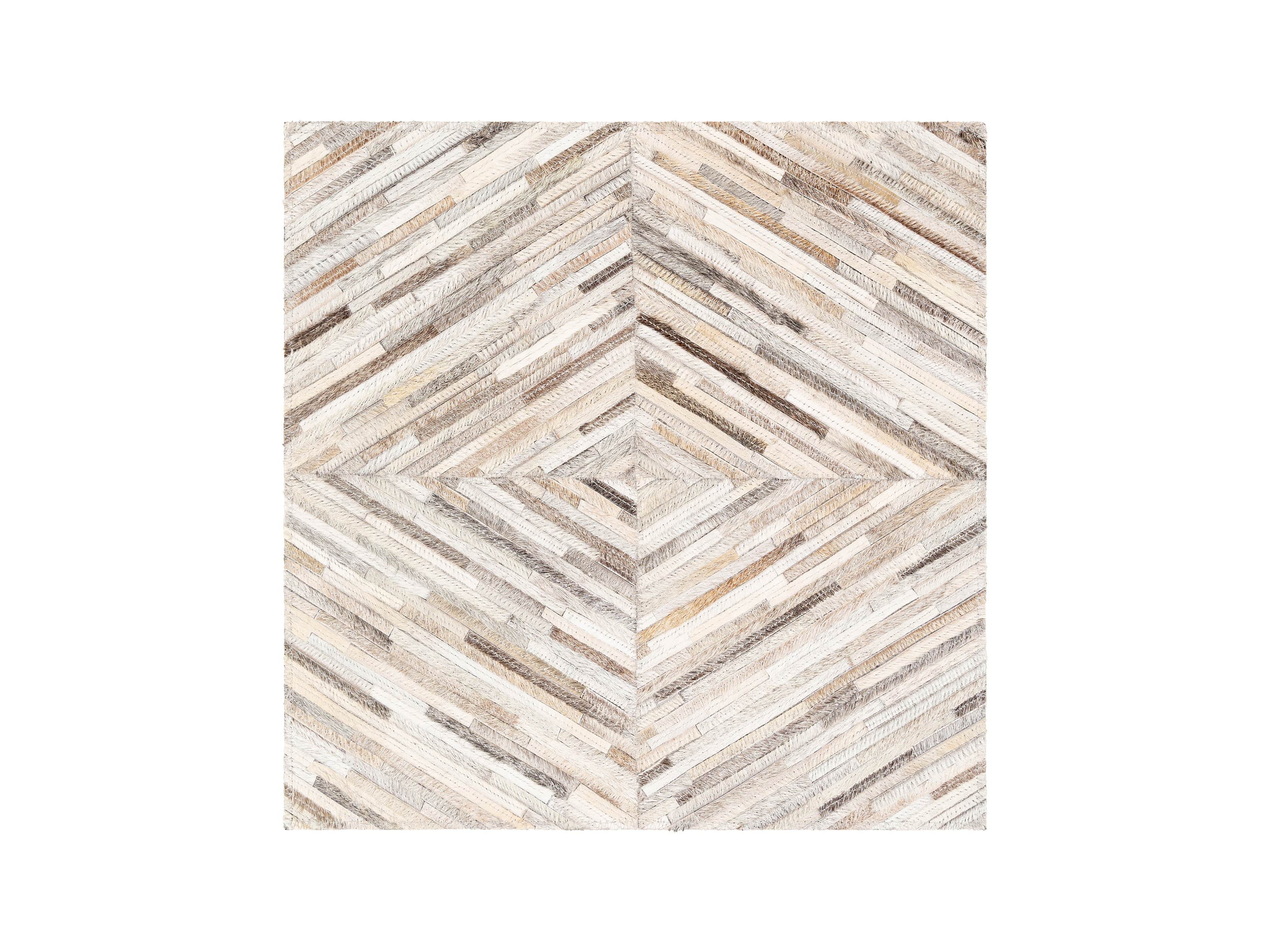 Zander 18" Hair on Hide Grey Rug Swatch