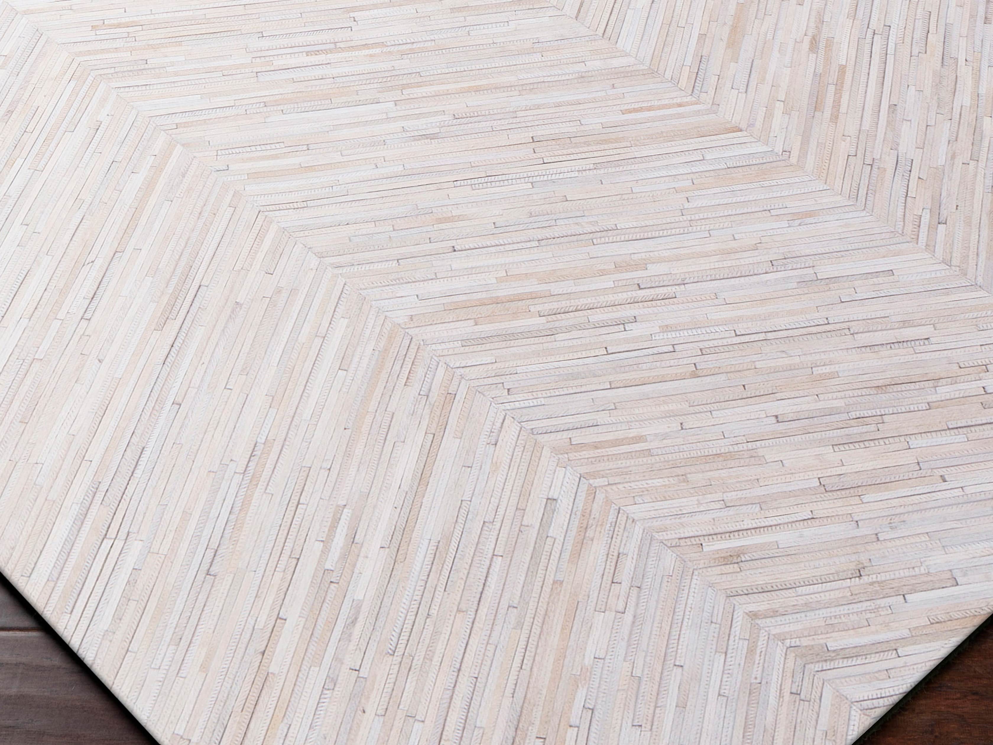 Zander 5' X 8' Hair on Hide Ivory Rug, slide 6 of 8