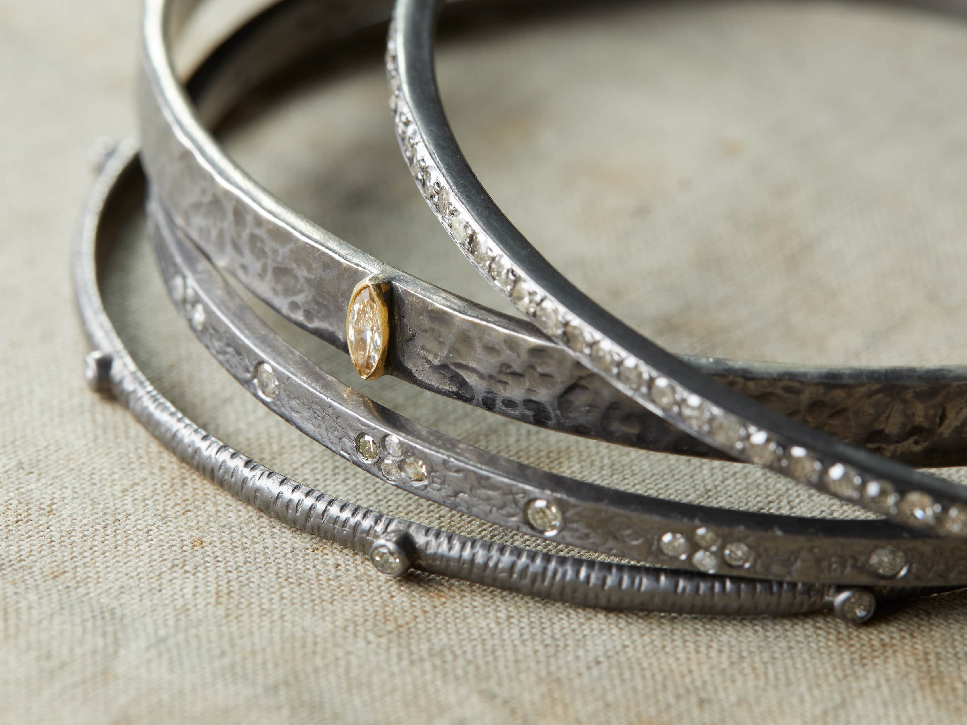 Diamond Navette Bangle