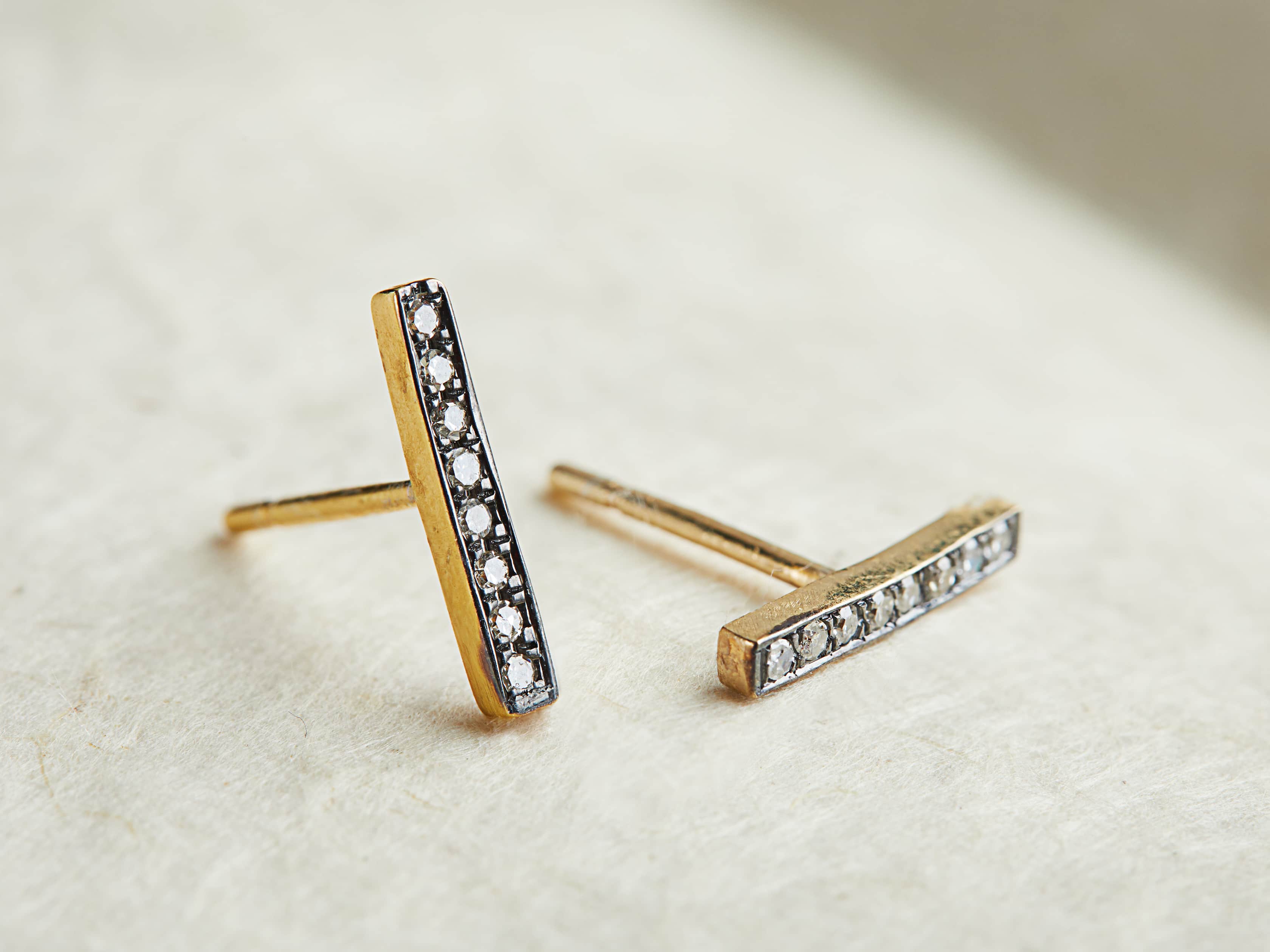ADAIR DIAMOND BAR EARRINGS, slide 1 of 1