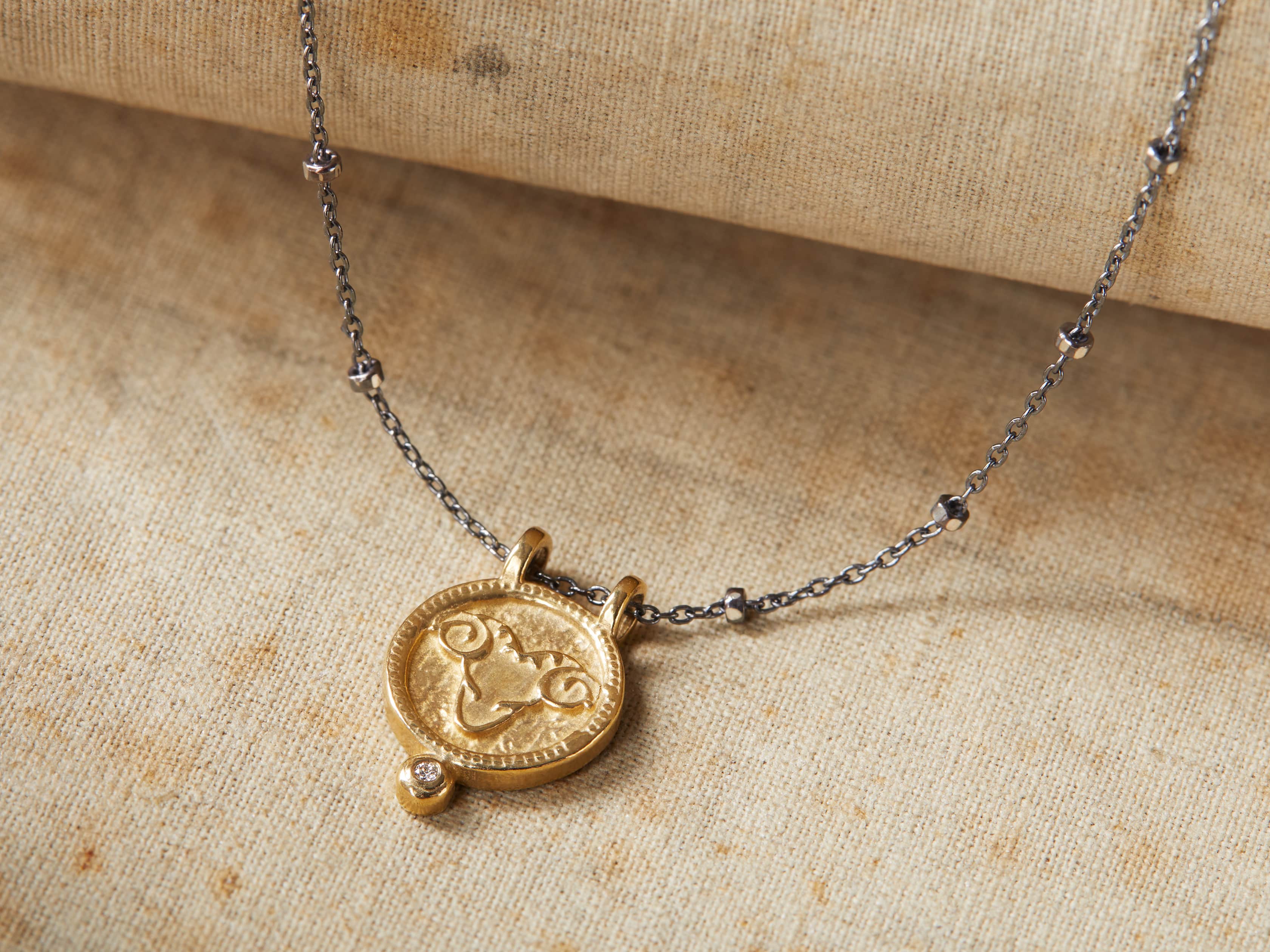 Aries Zodiac Necklace, slide 1 of 3