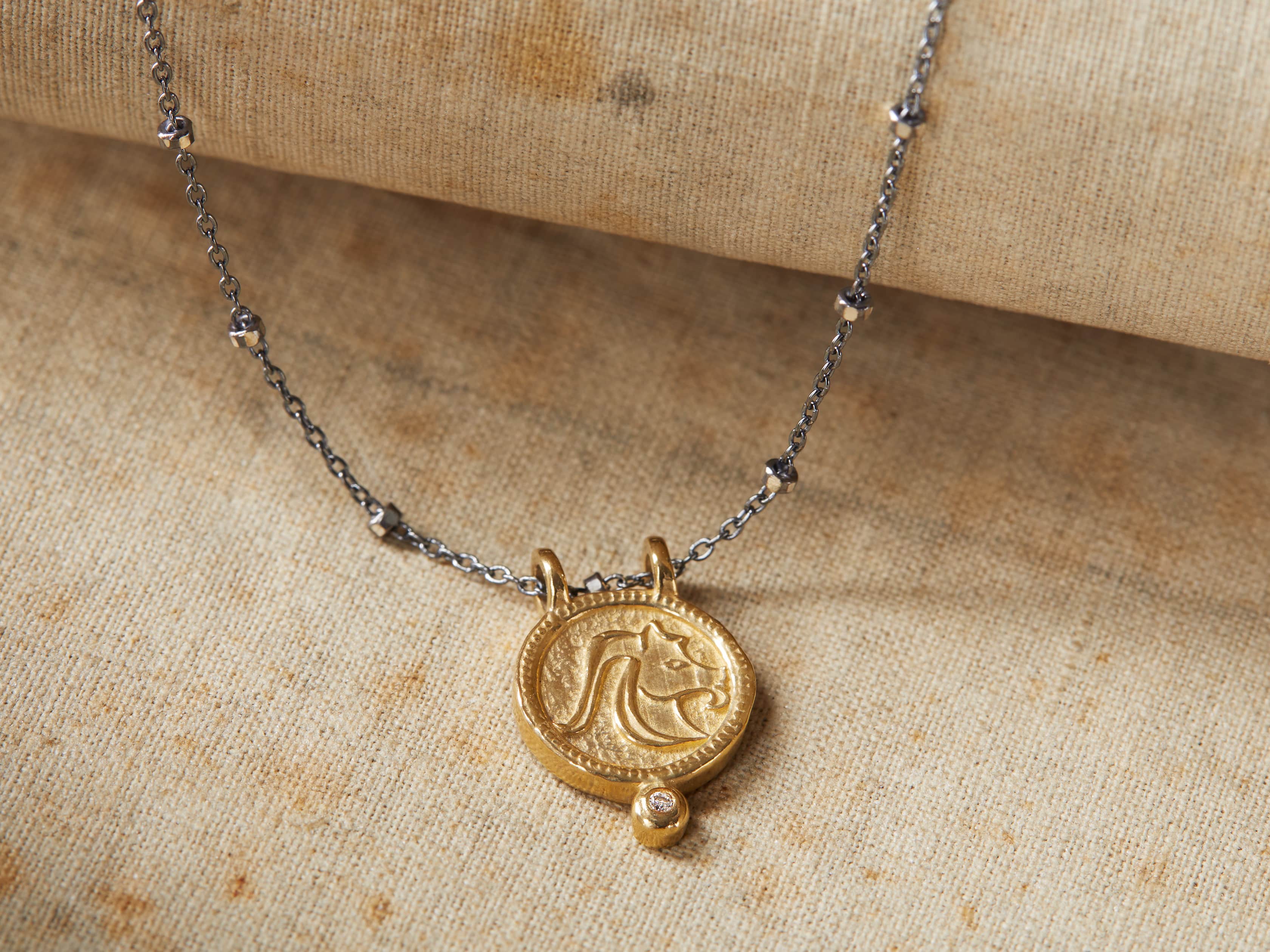 Capricorn Zodiac Necklace, slide 1 of 3
