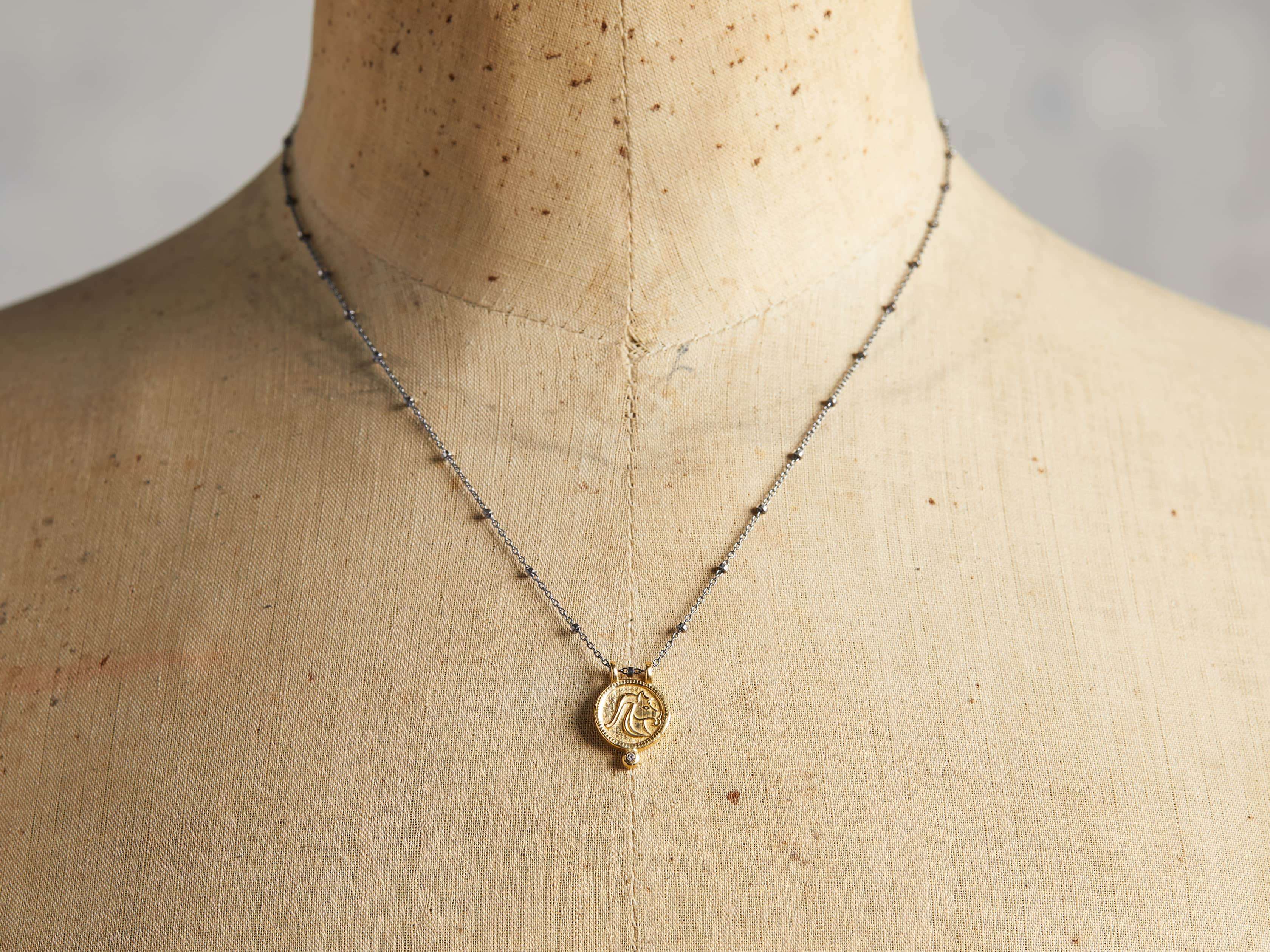 Capricorn Zodiac Necklace, slide 2 of 3