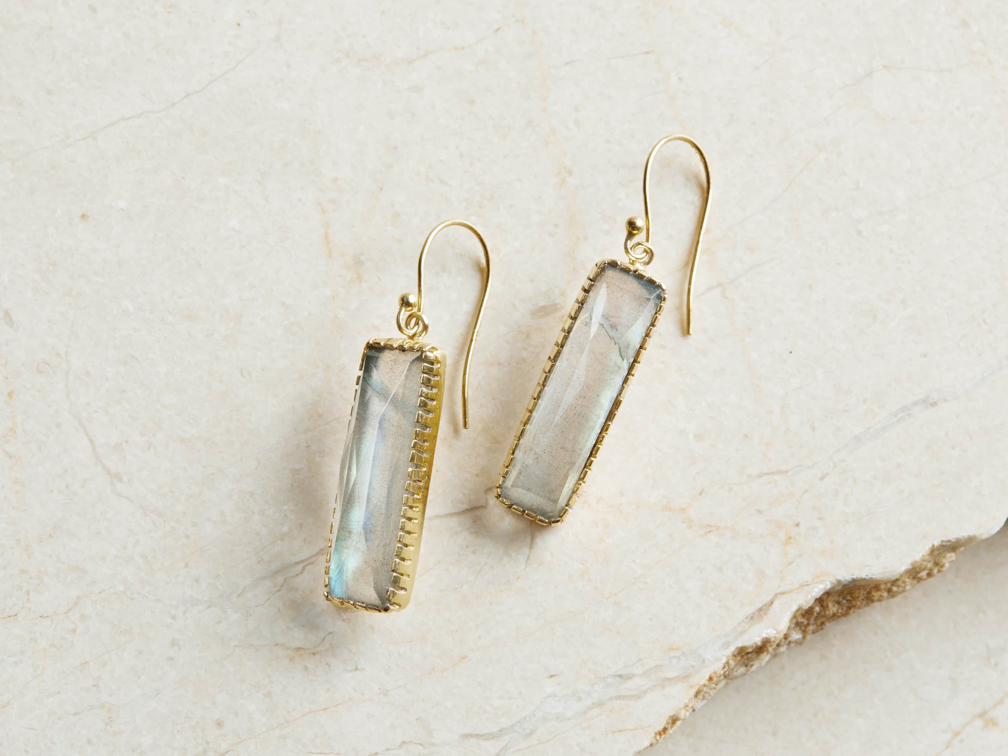 Gaia Labradorite Dangle Earrings