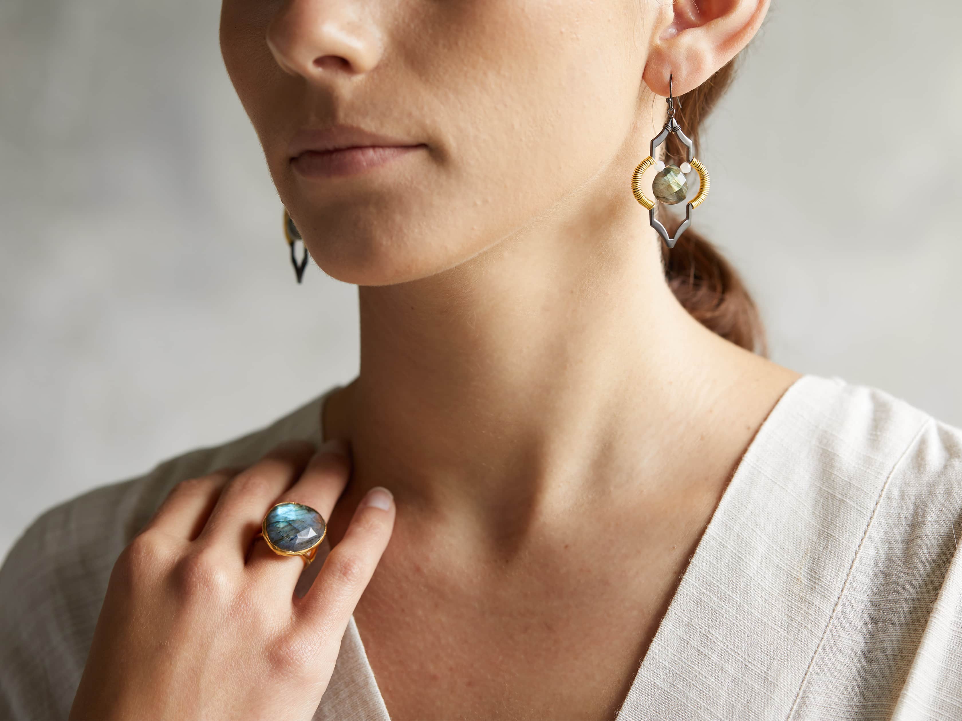 Kerryn Labradorite Earrings, slide 3 of 3