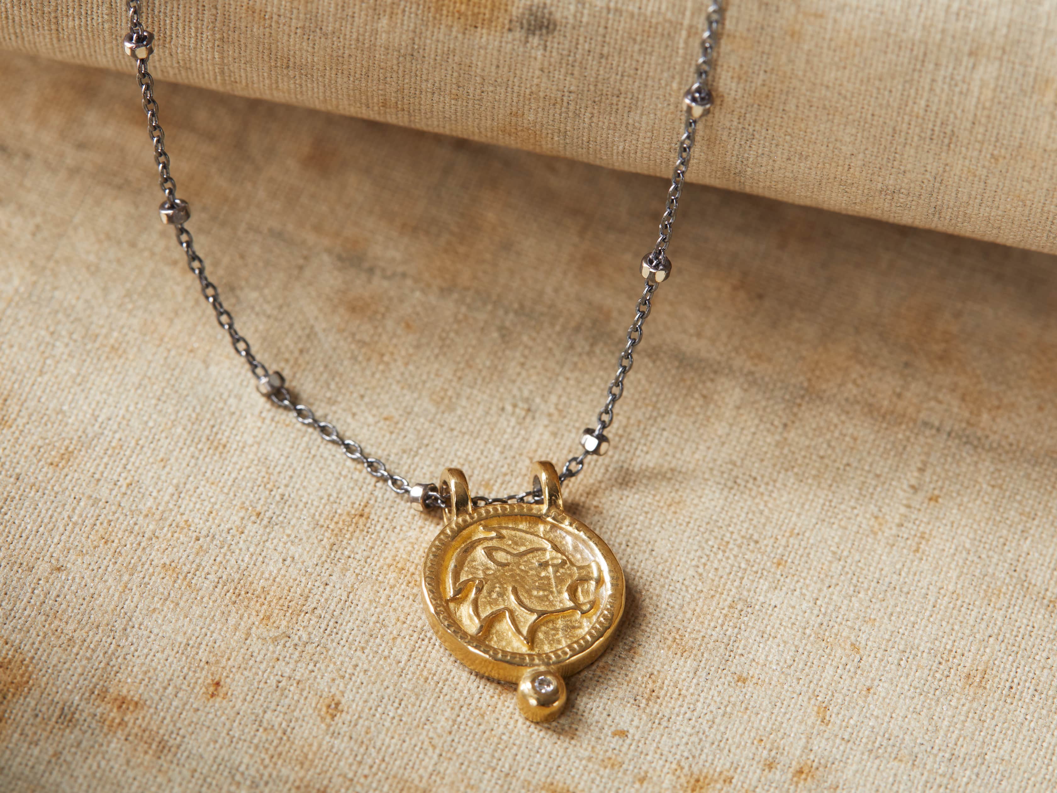 Engraved Gold Plated Leo Zodiac Necklace By Lily Charmed |  notonthehighstreet.com