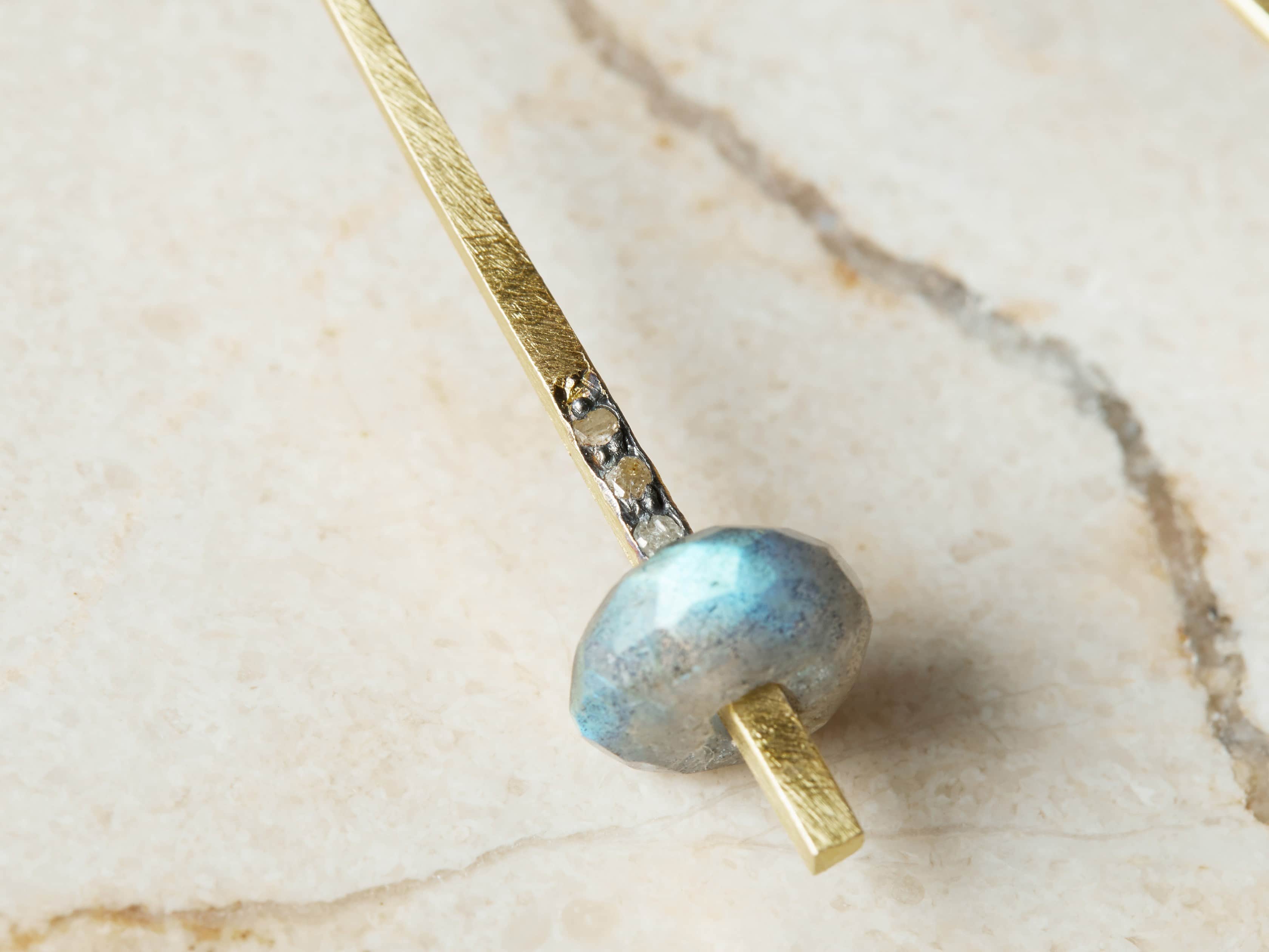 Mia Two Tone Metal Earrings