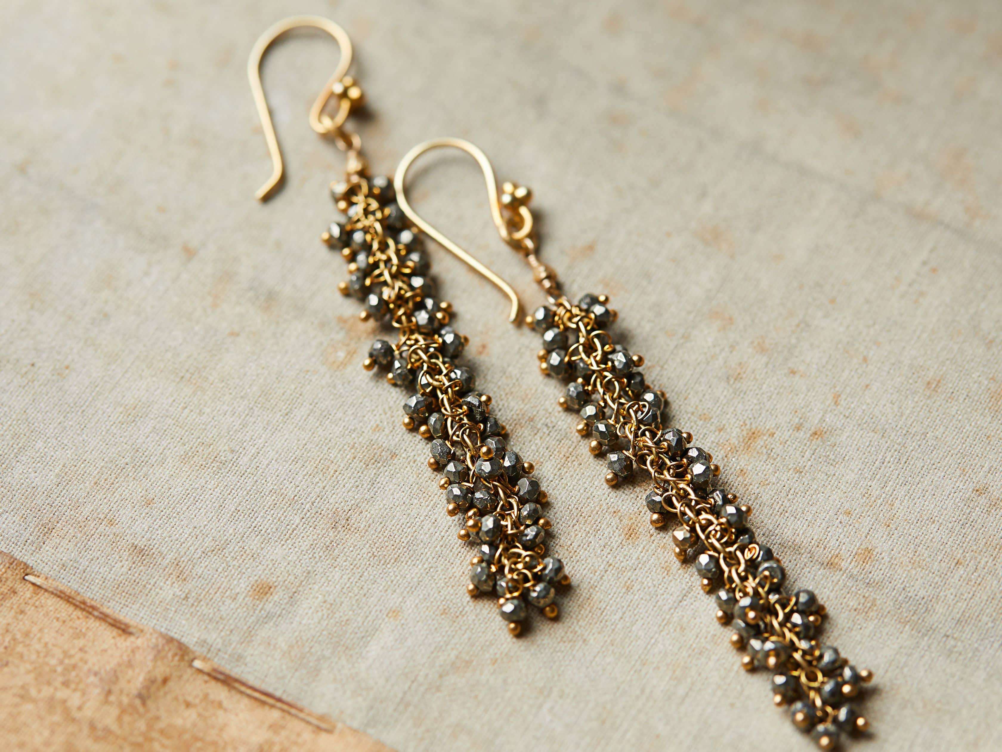 Nayala Cluster Earrings, slide 1 of 4