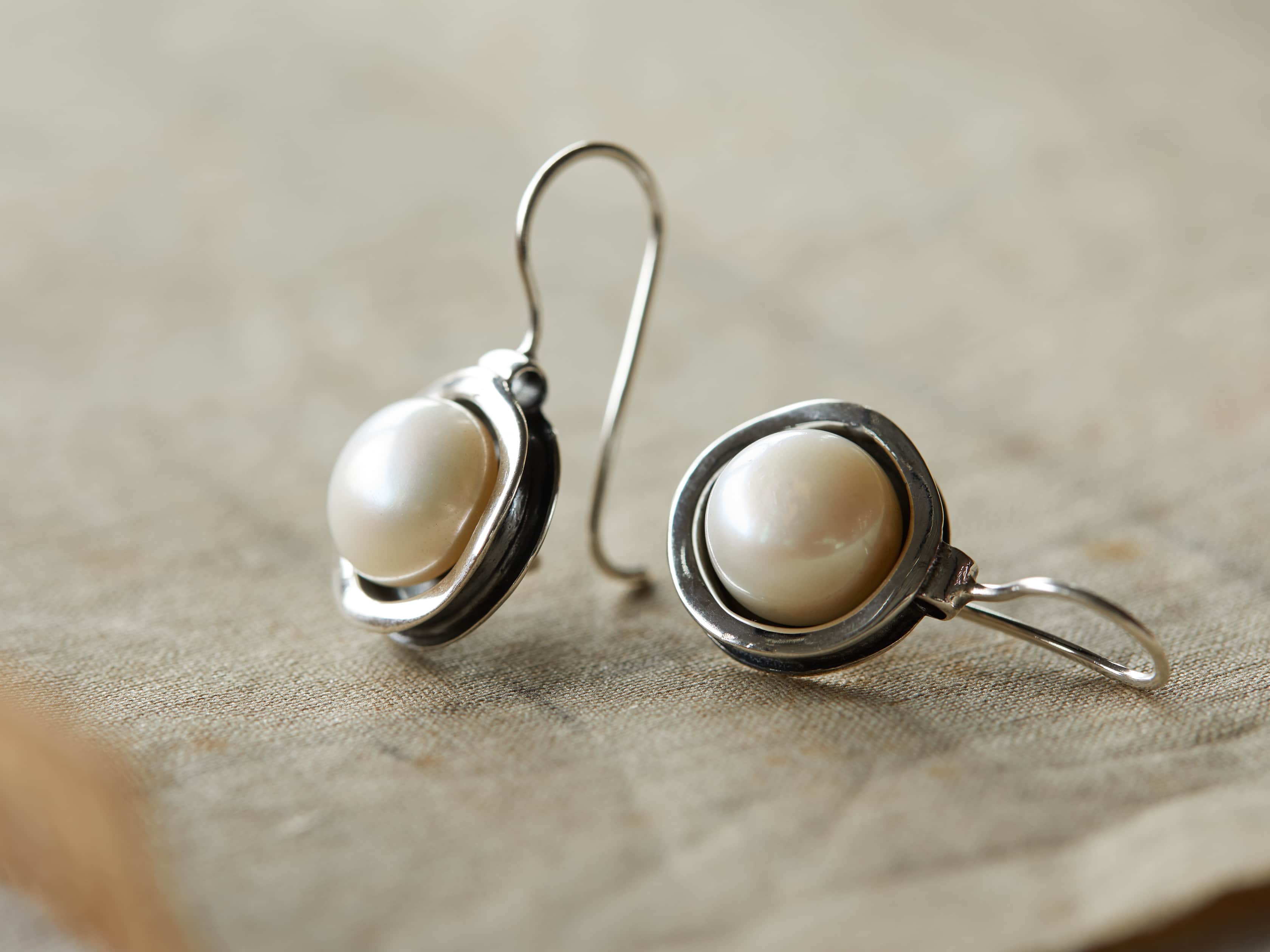 Pearl Drop Earrings - Mathilde | Linjer Jewelry