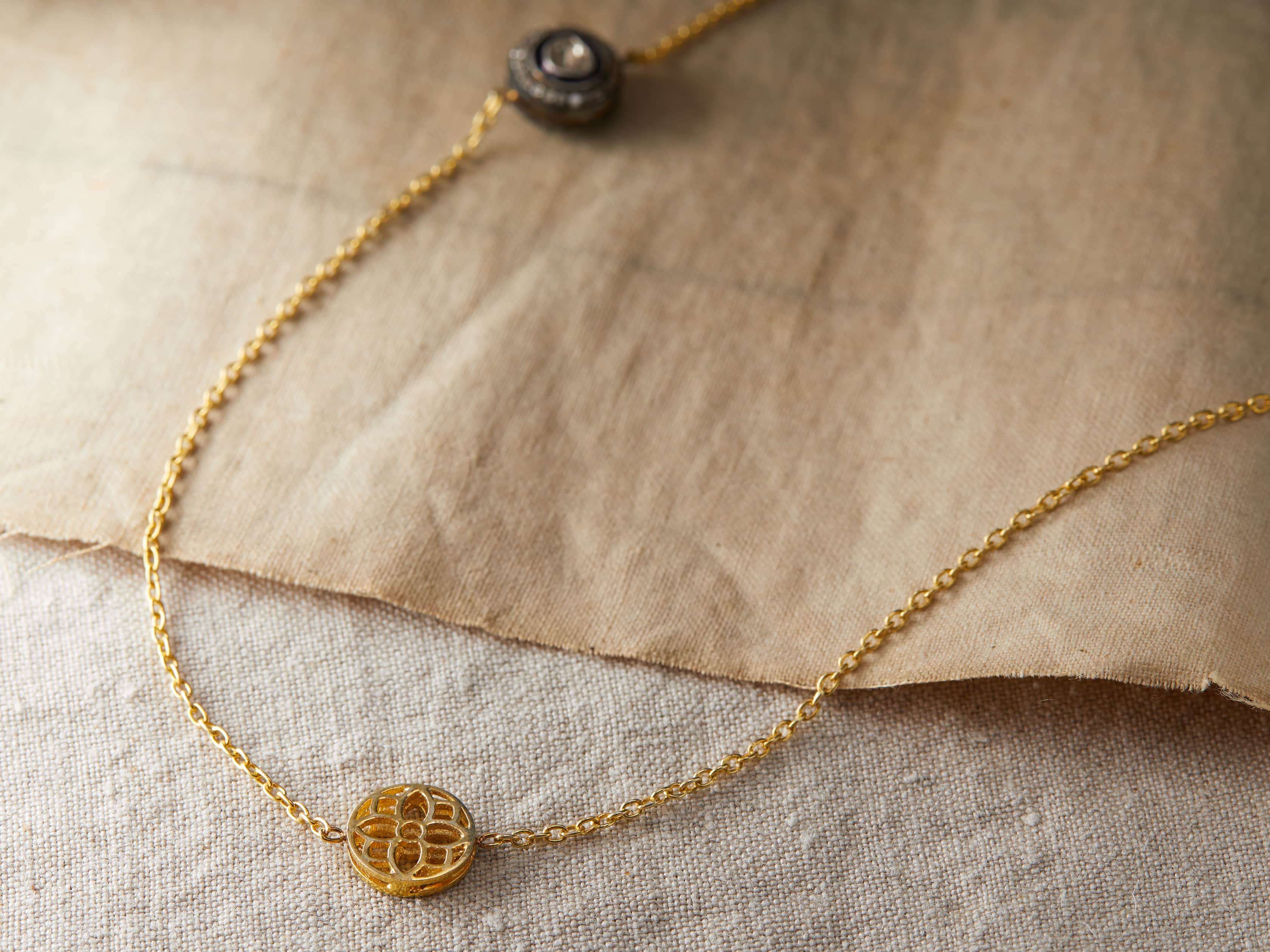 Polki Diamond Necklace, slide 2 of 4