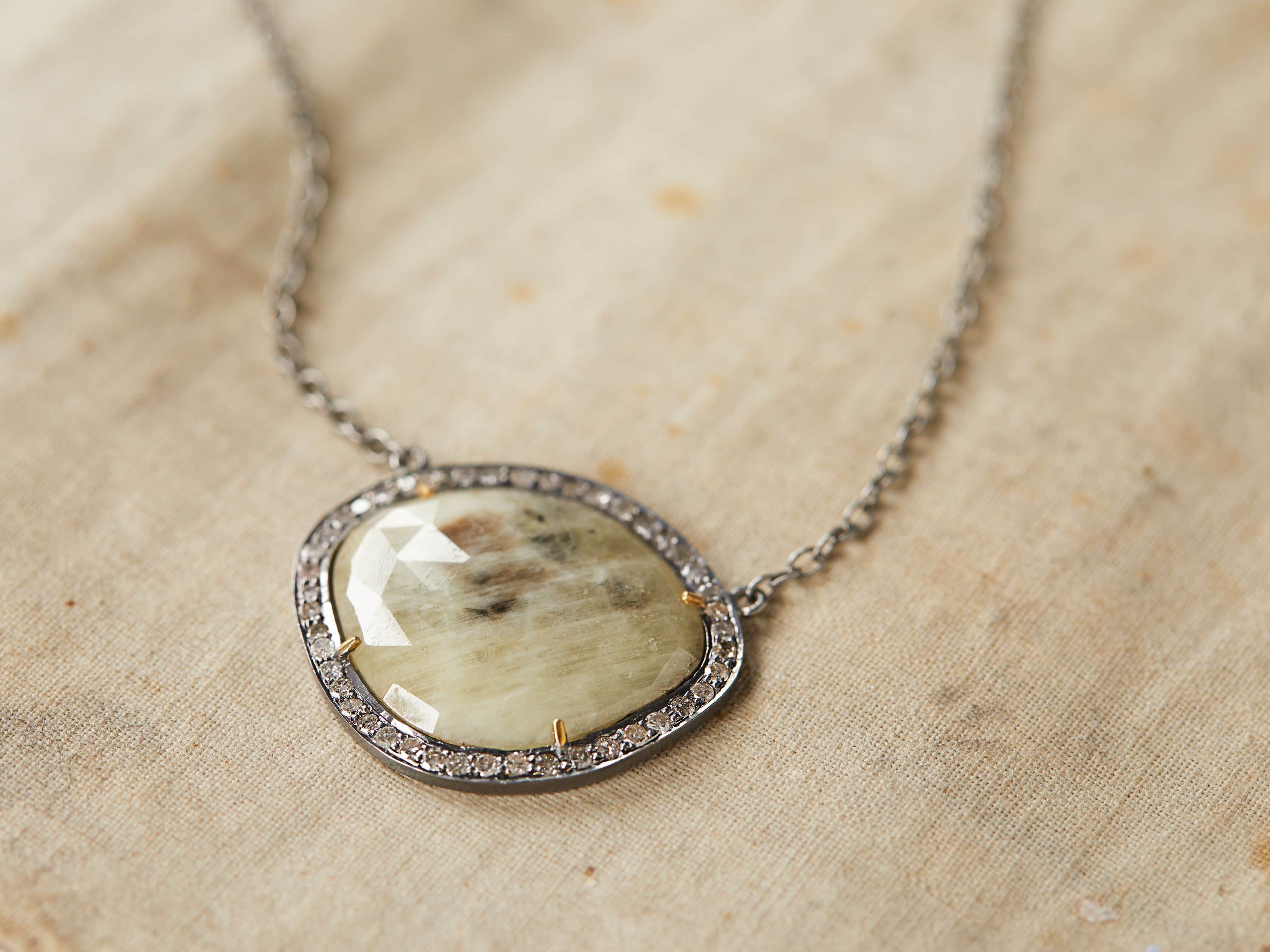 Sapphire Diamond Necklace