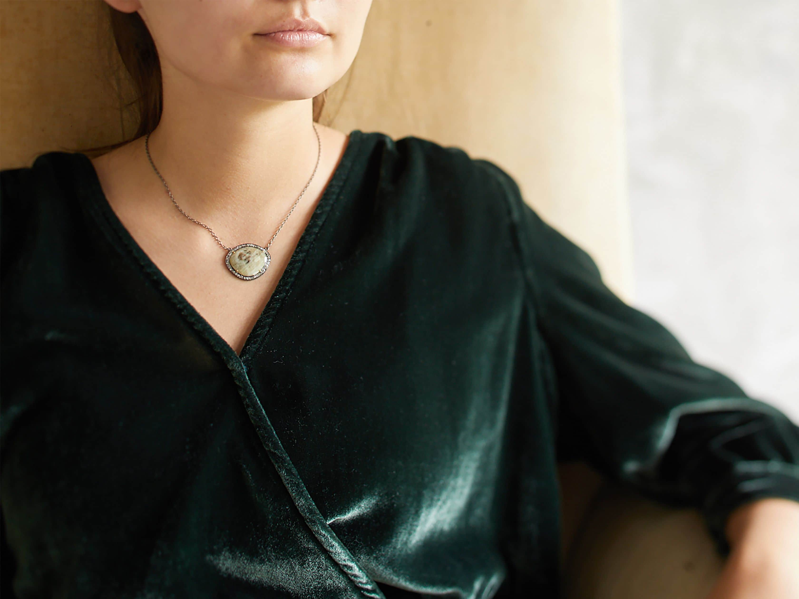 Sapphire Diamond Necklace