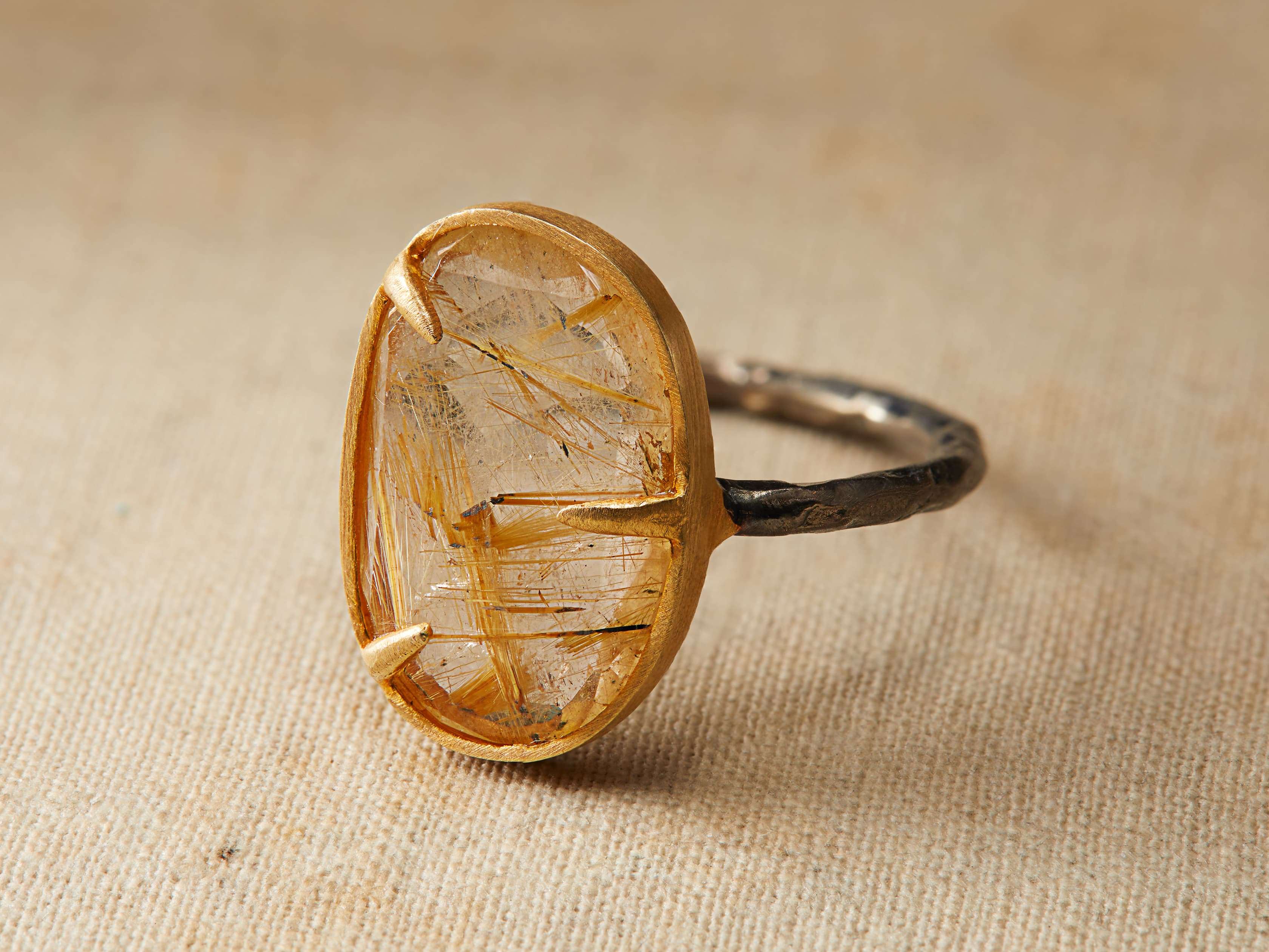 Midnight Rutile Quartz Ring 8