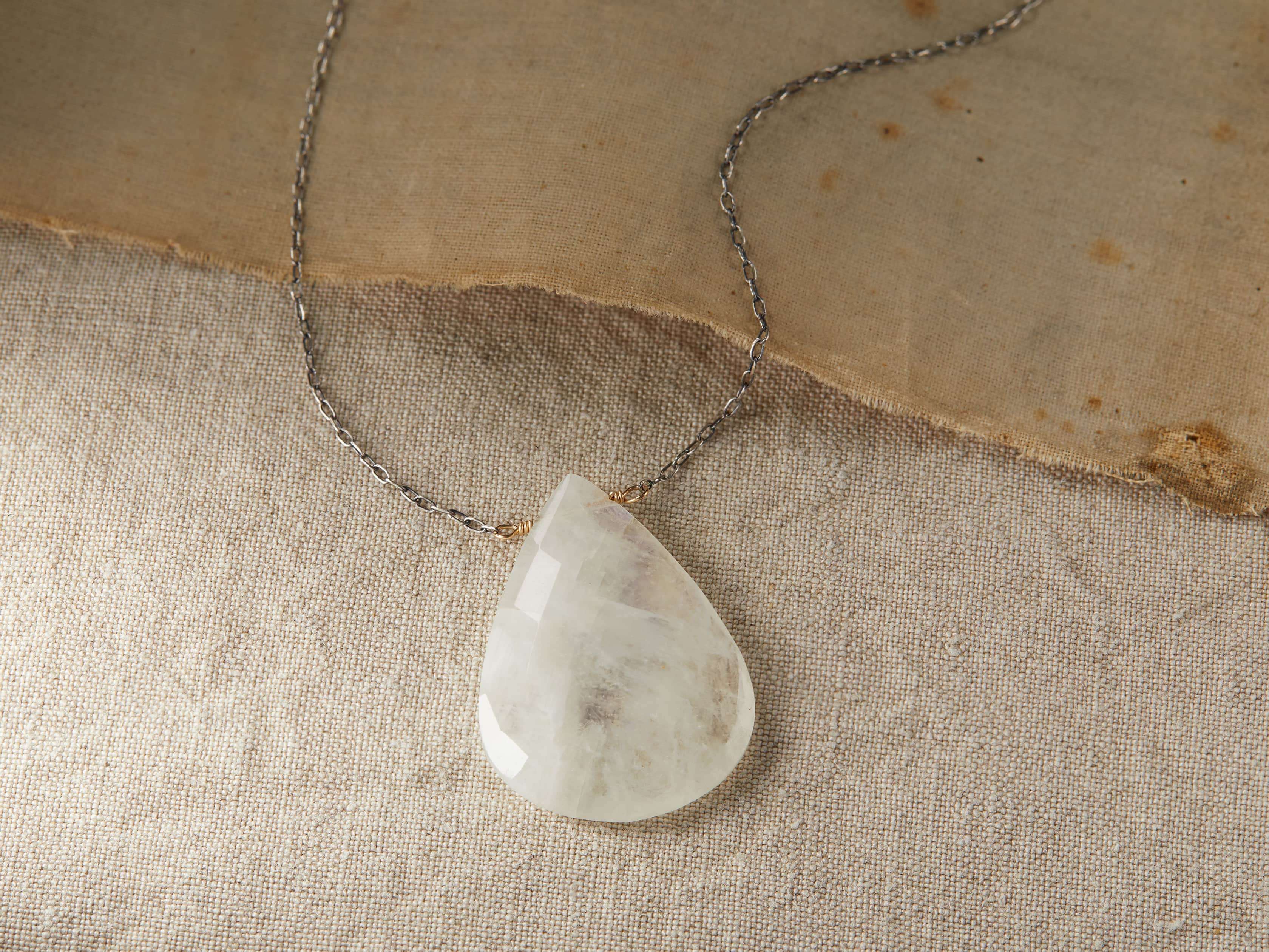 Theia Moonstone Necklace, slide 1 of 3