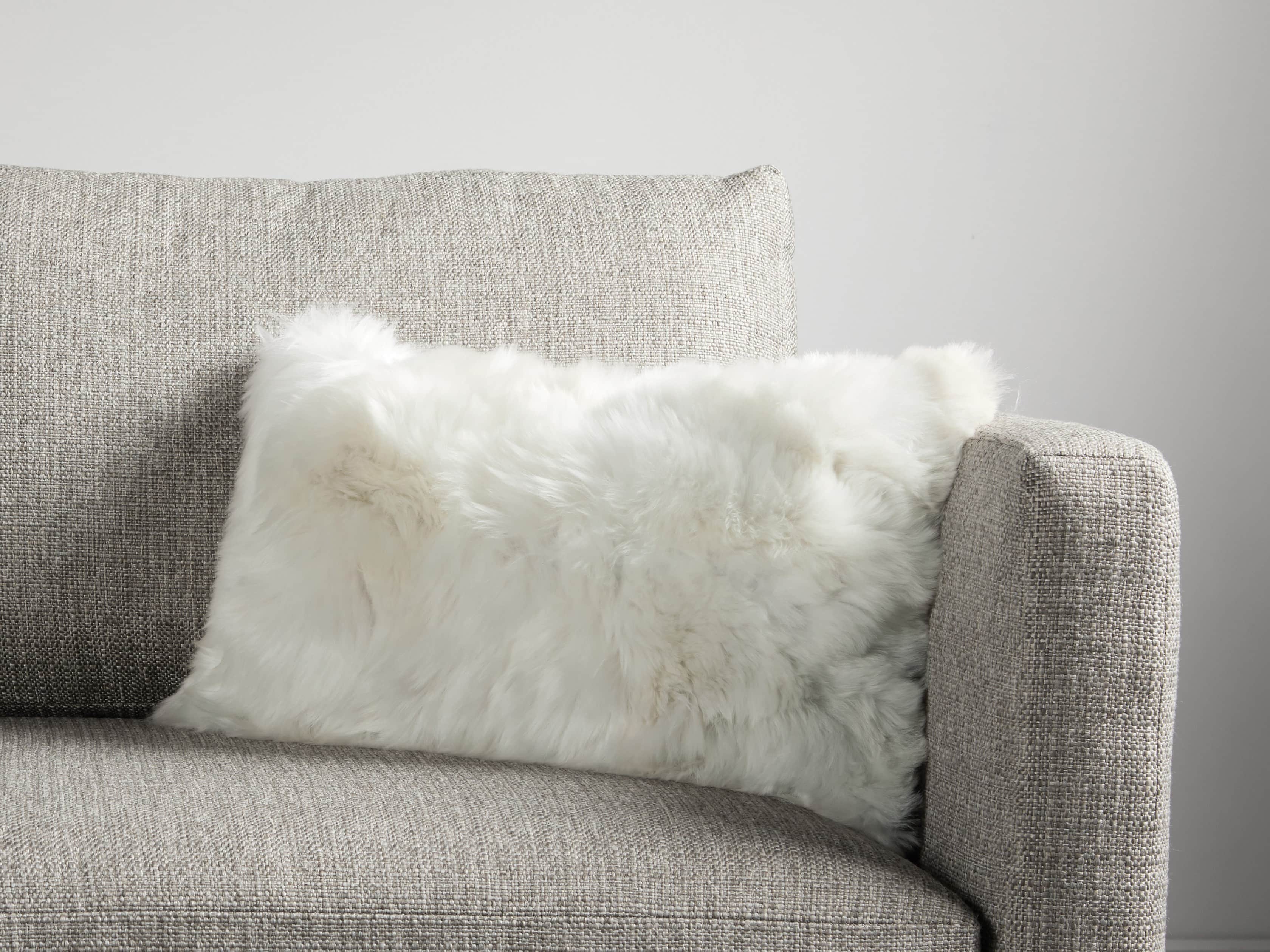 ALPACA LUMBAR PILLOW COVER IN IVORY, slide 4 of 4