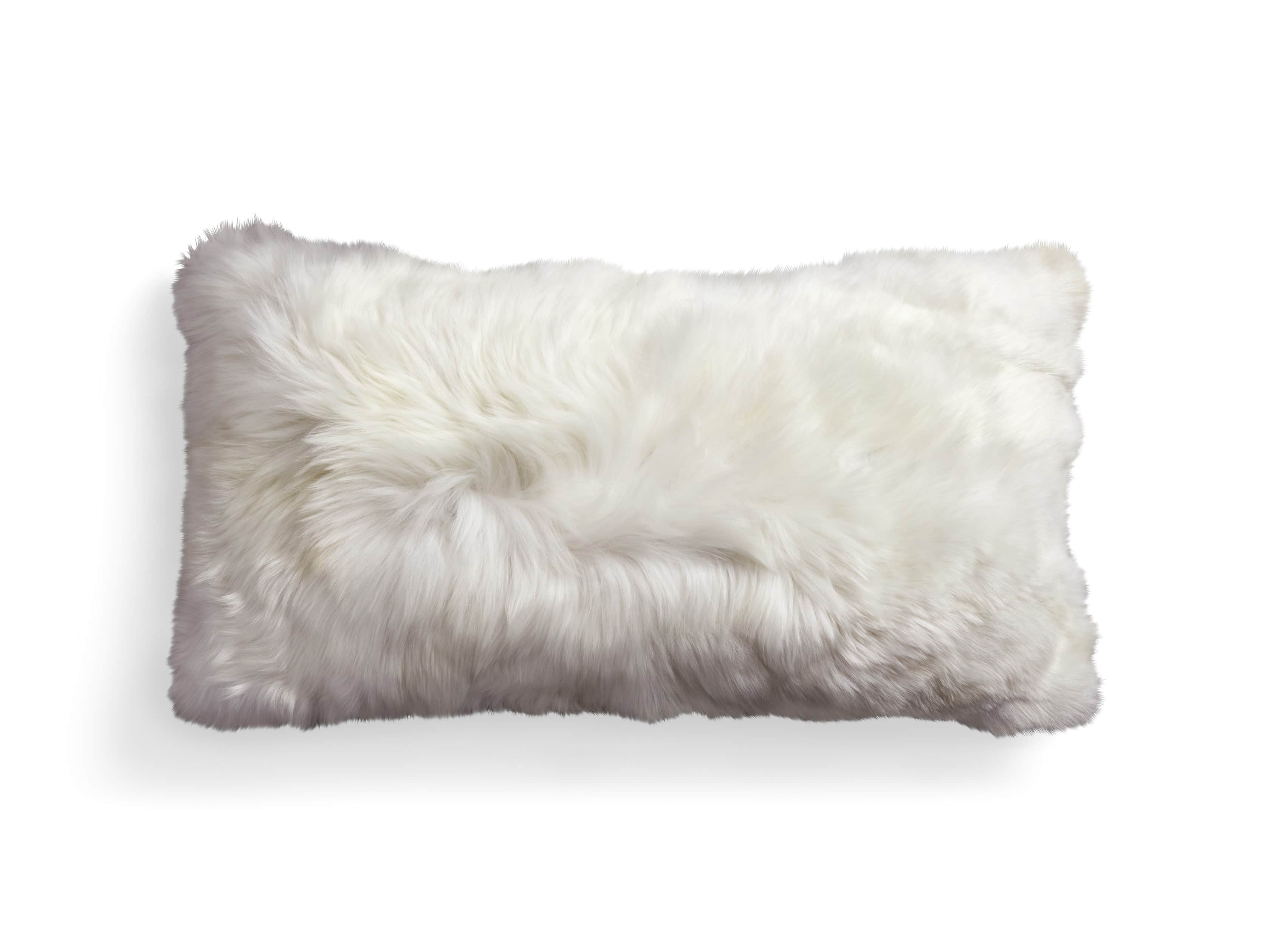 ALPACA LUMBAR PILLOW COVER IN IVORY, slide 1 of 4