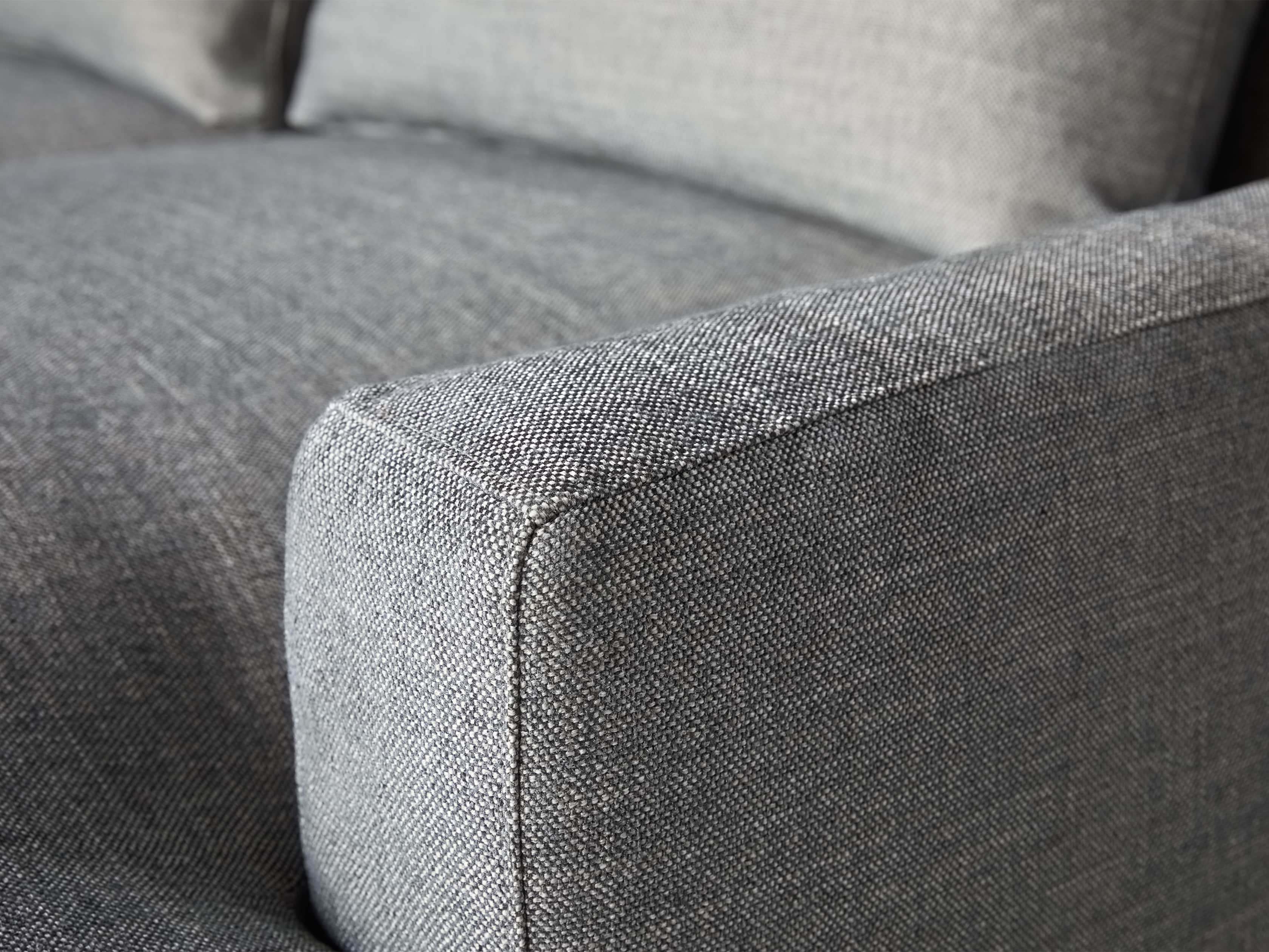 Ashby Upholstered Two Pc R Arm Chaise Sectional in Tolliver Stone
