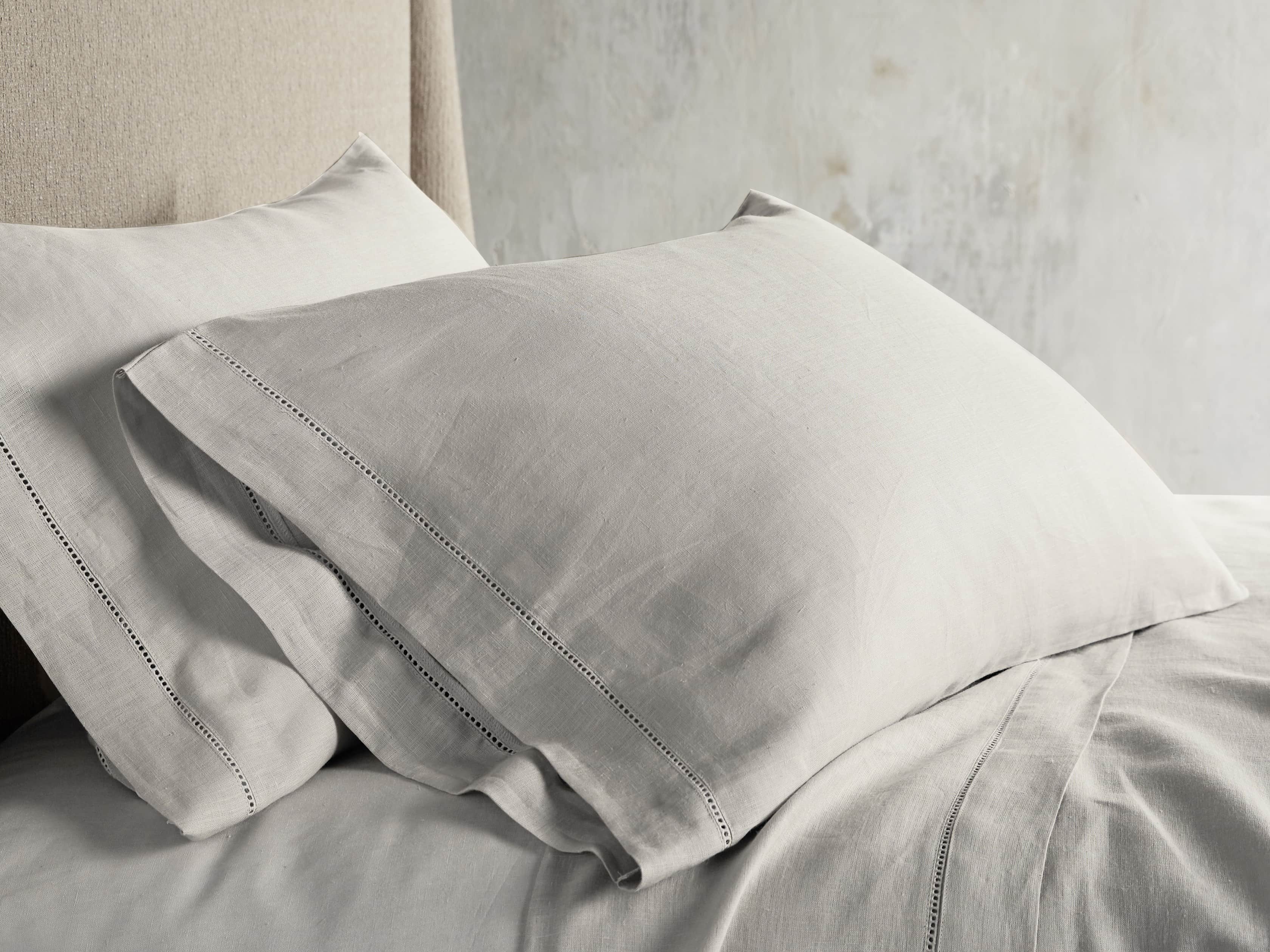 Ava Queen Hem-Stitch Flat Sheet in Fawn