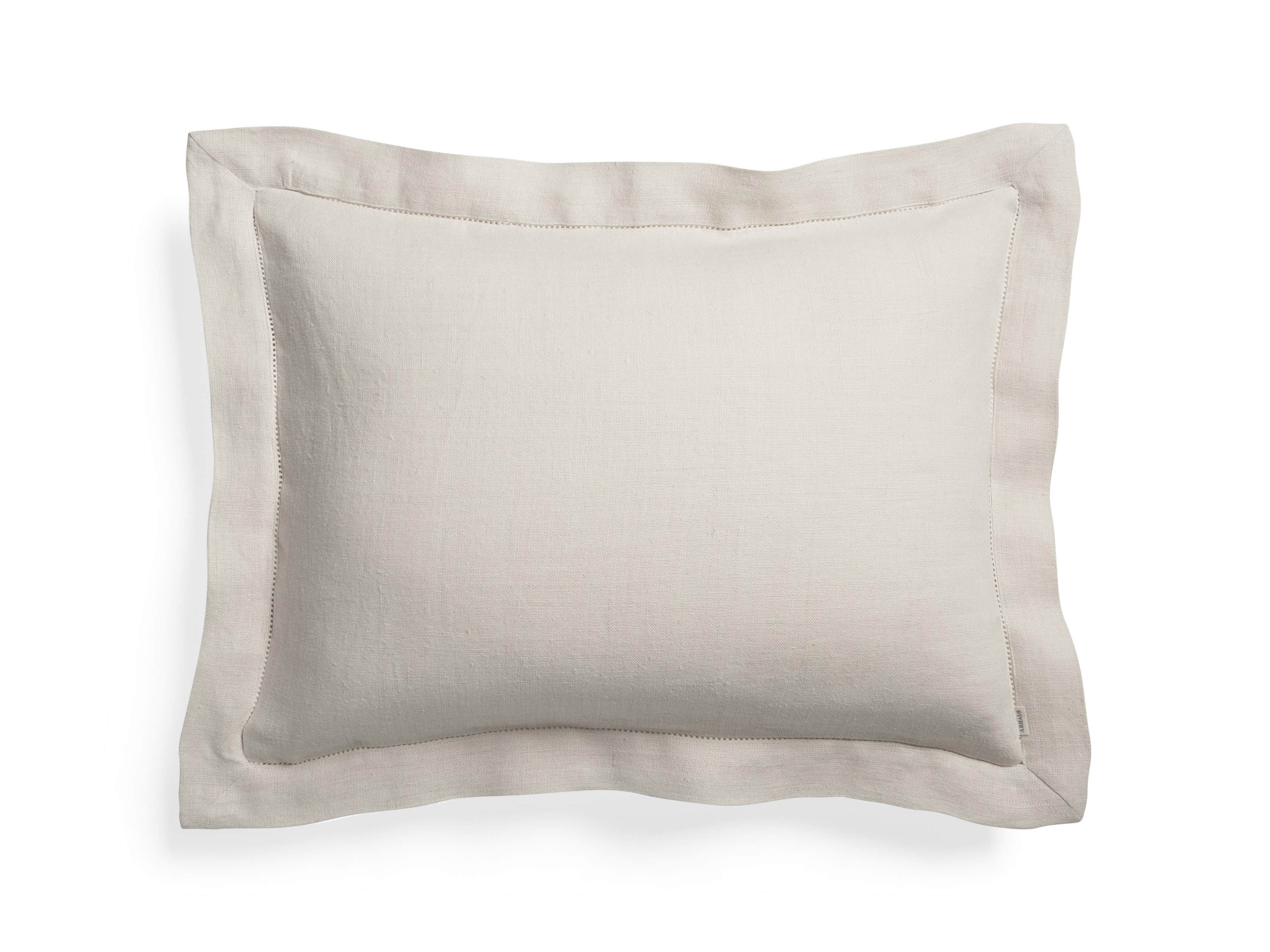 Ava Standard Hem-Stitch Sham in Fawn