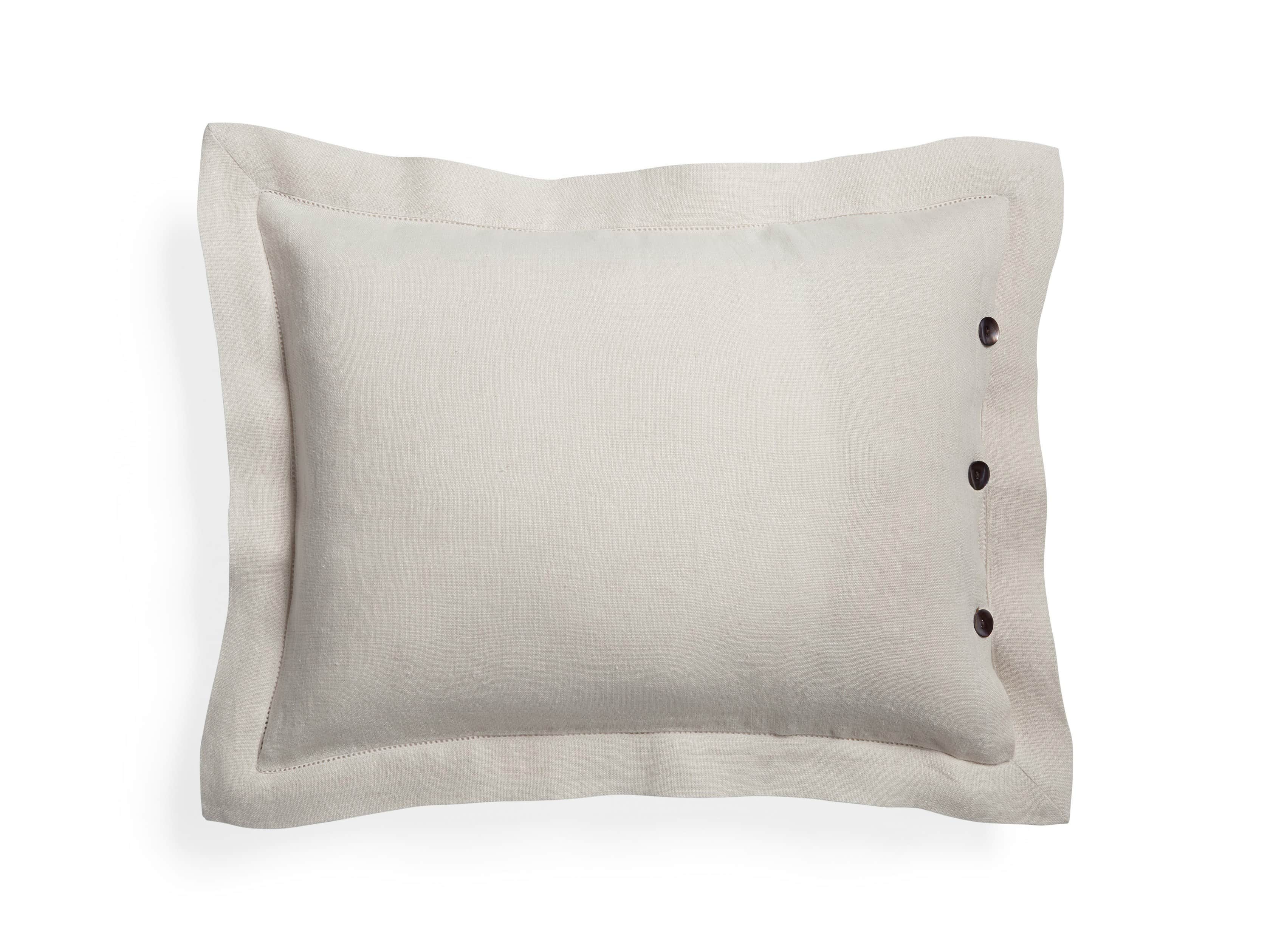 Ava Standard Hem-Stitch Sham in Fawn