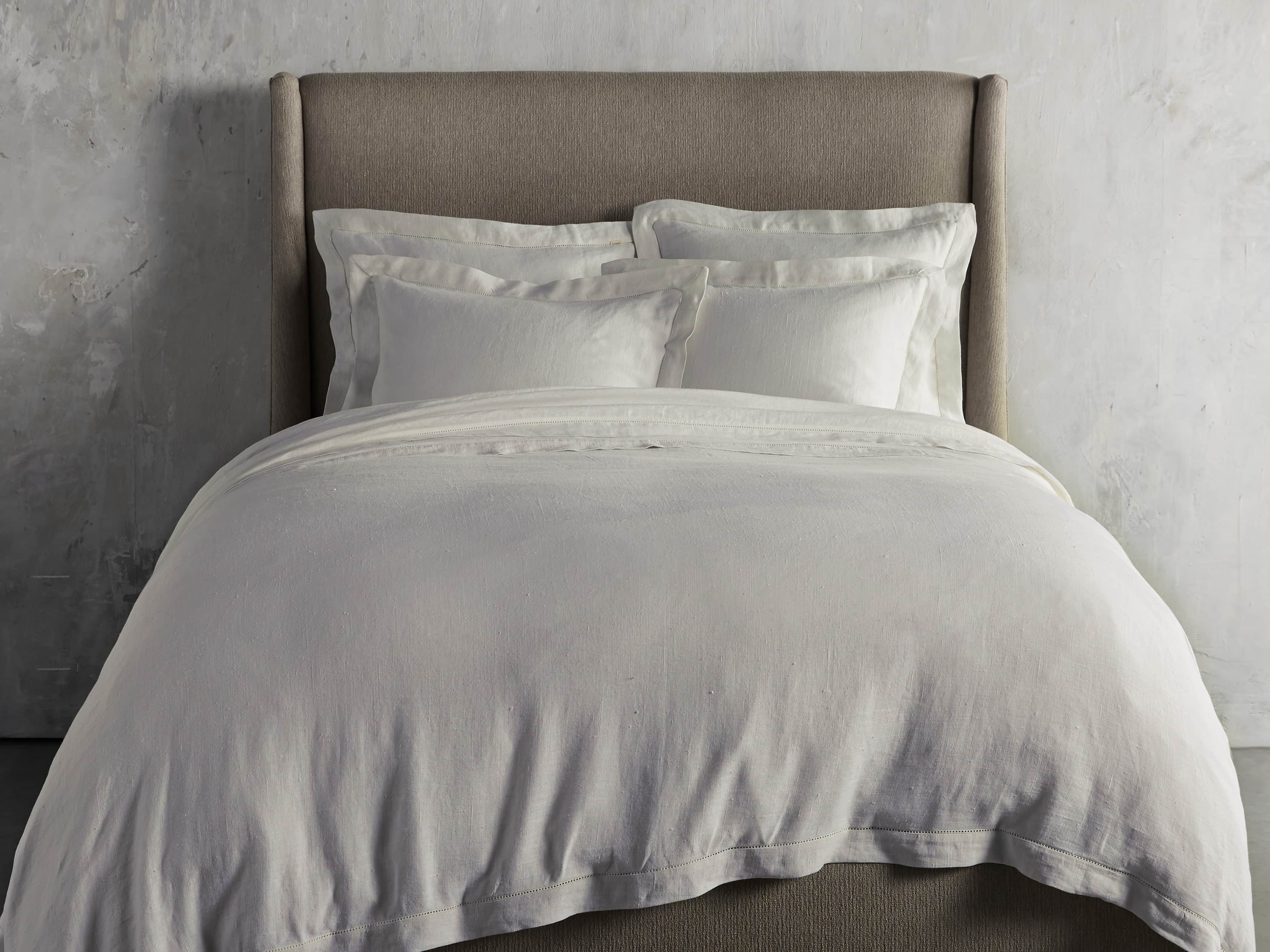 Ava Standard Hem-Stitch Sham in Fawn