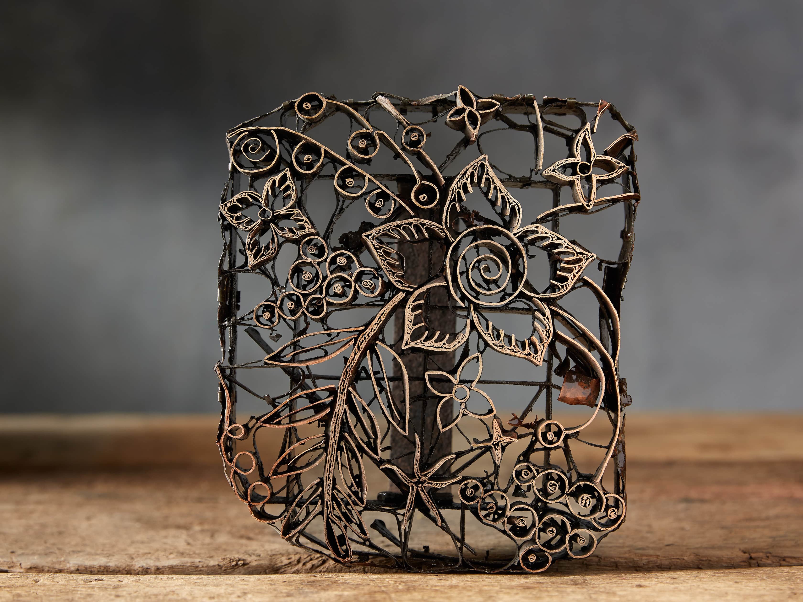 Metal Batik Stamp with Aged Finish, slide 1 of 10