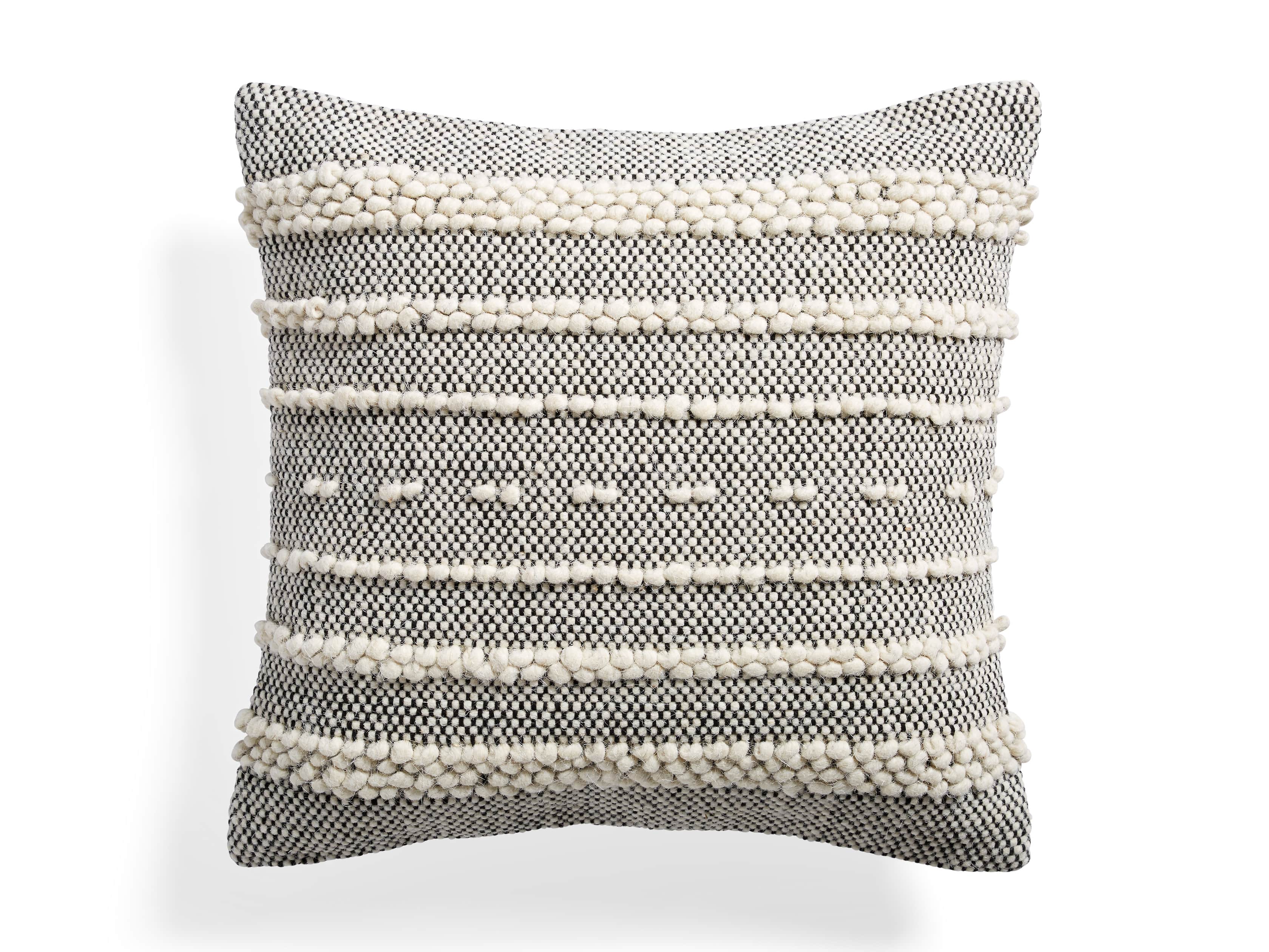 BOHO SQUARE PILLOW COVER IN IVORY, slide 1 of 4