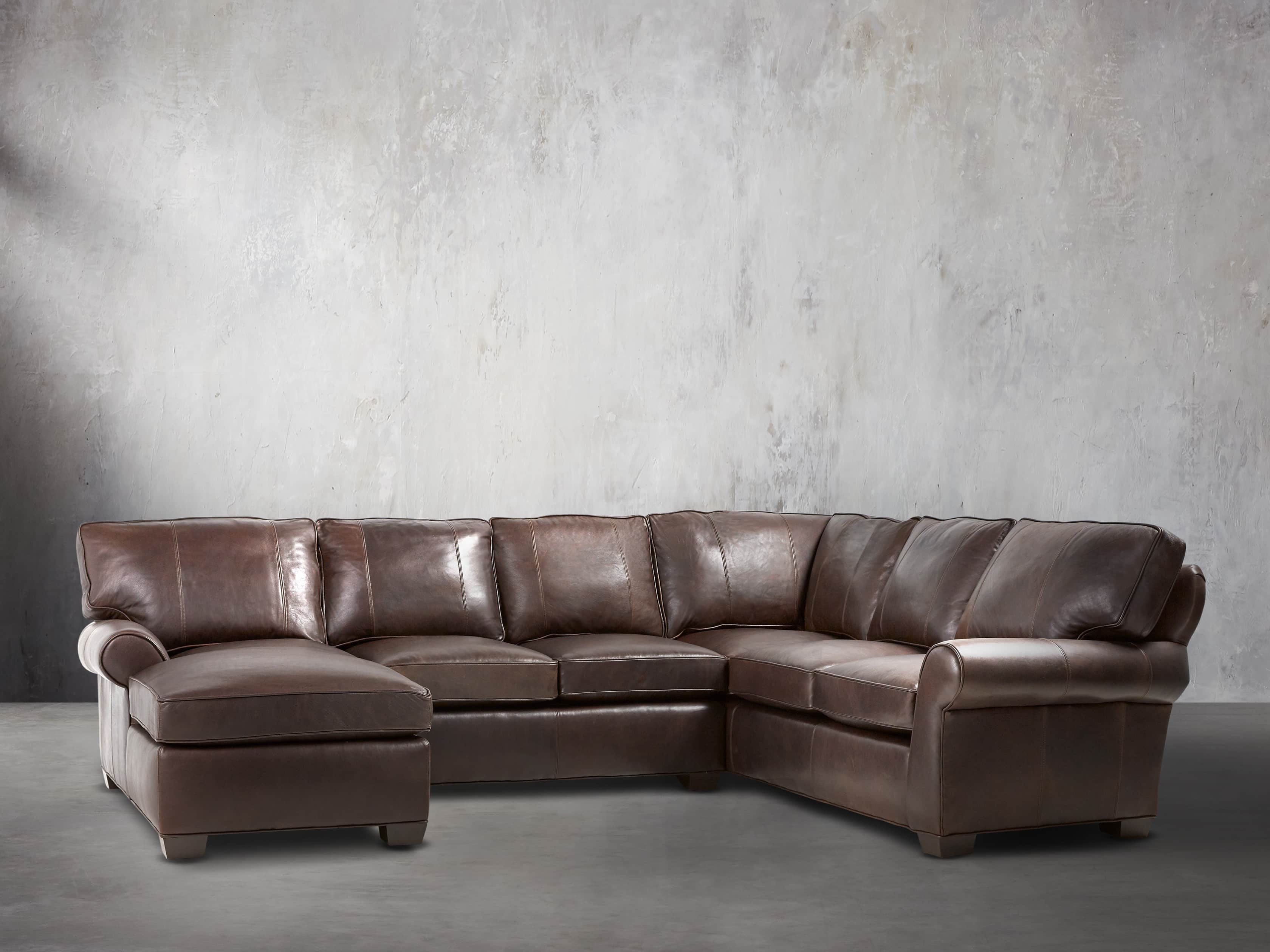 Bwood Leather Three Piece Sectional, Leather Sofa Sectional Piece