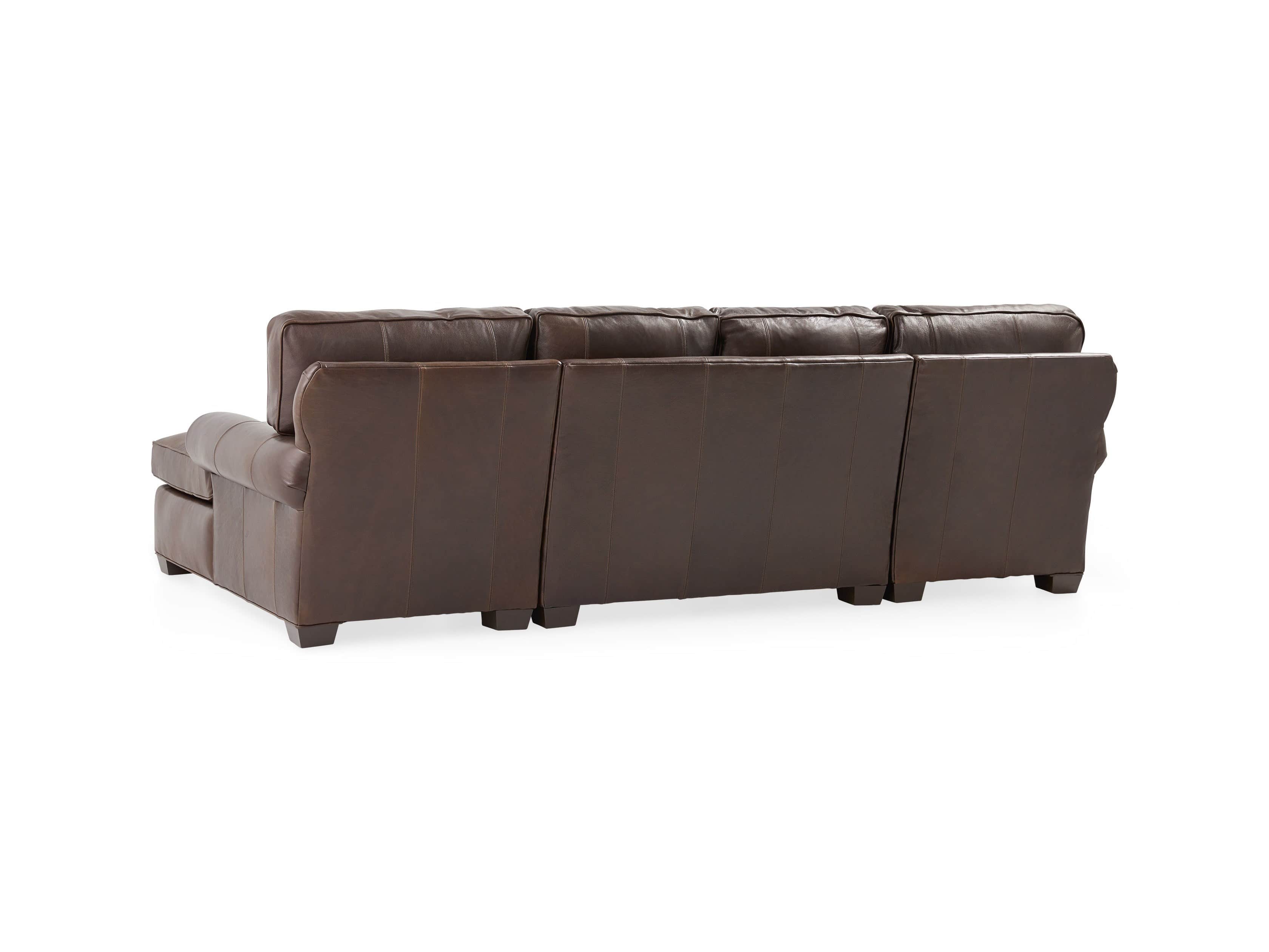Brentwood 122" Leather Double Chaise Sectional