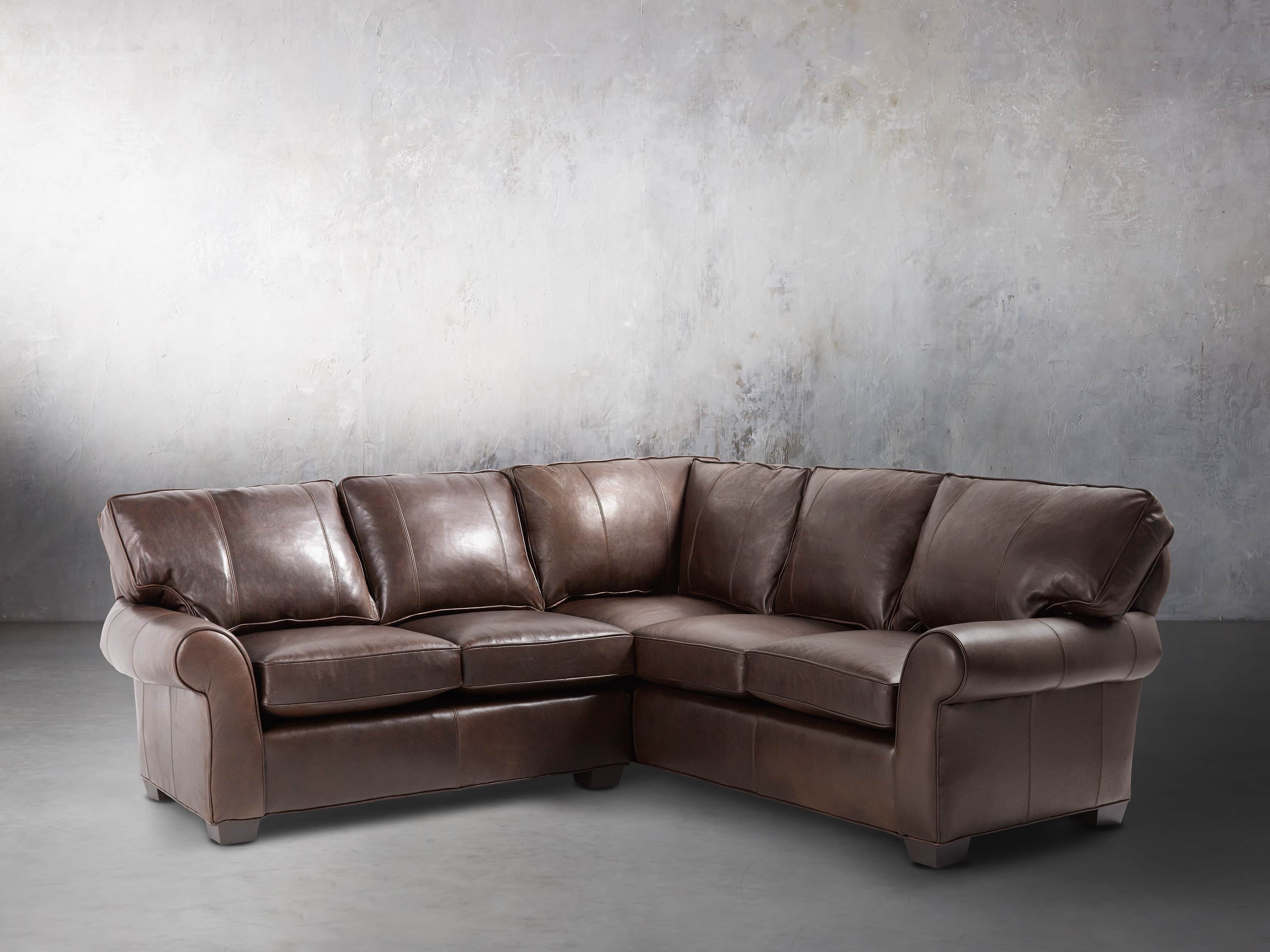 Brentwood Leather Two Piece Sectional Arhaus
