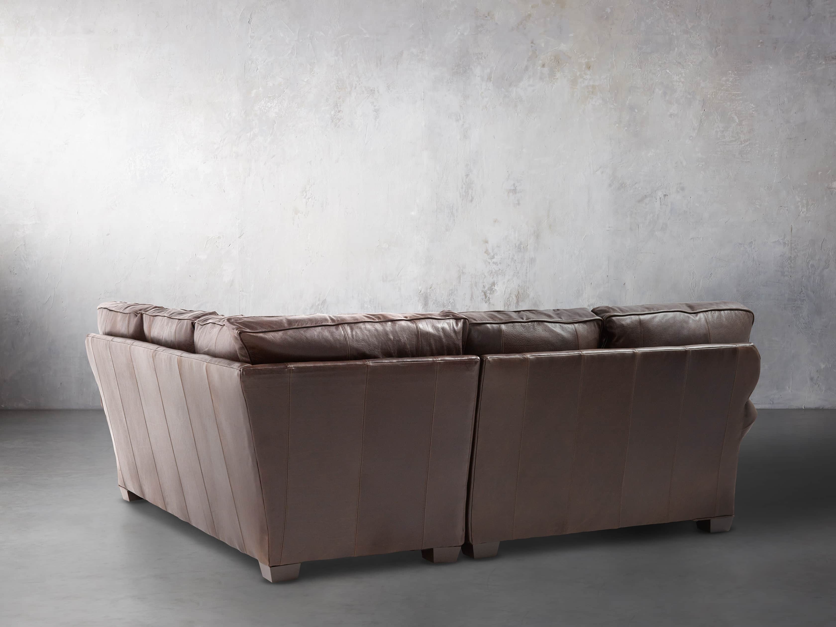 Brentwood 97" Leather Two Piece Sectional, slide 3 of 7