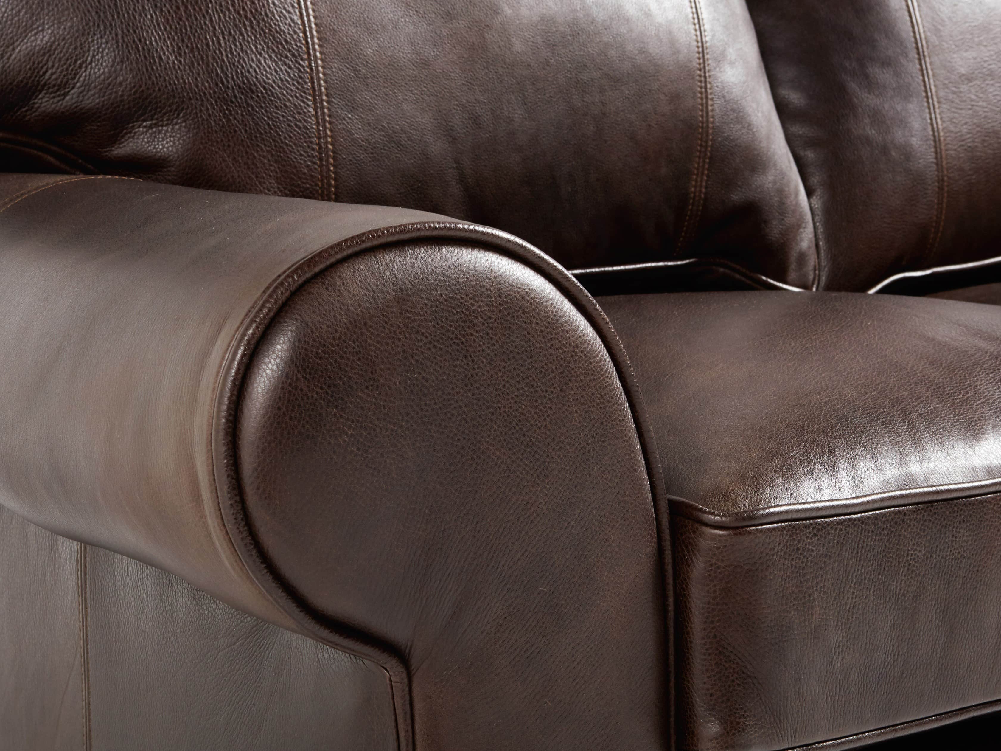Brentwood 97" Leather Two Piece Sectional, slide 4 of 7
