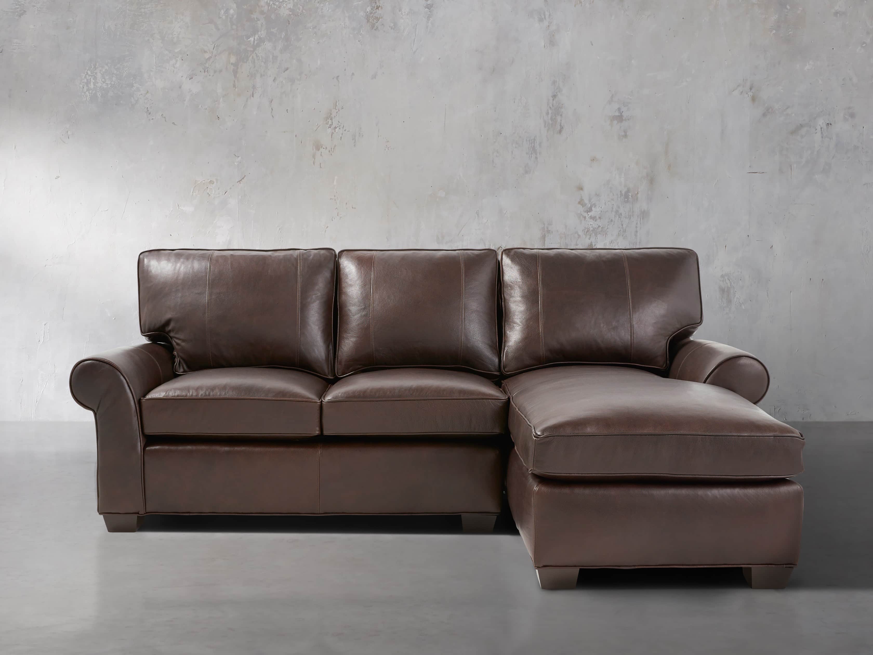 Brentwood 94" Leather Right Arm Two Piece Sectional